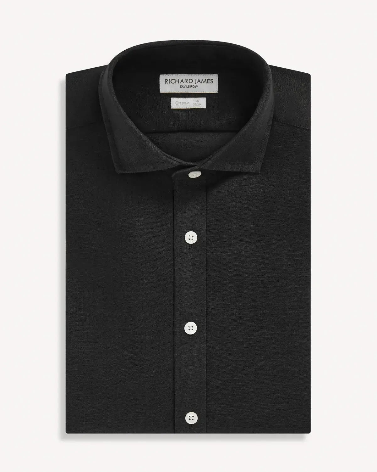 Richard James Classic Linen Shirt Black | Studio DOS