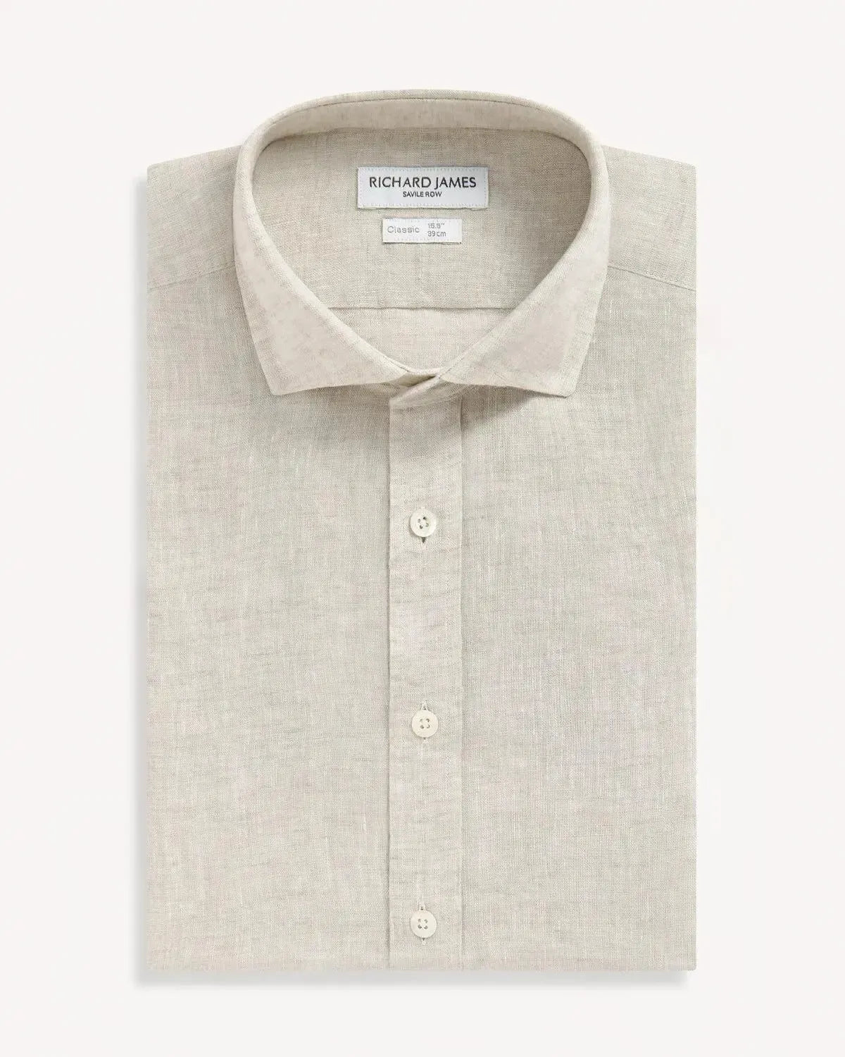 Richard James Classic Linen Shirt Stone | Studio DOS