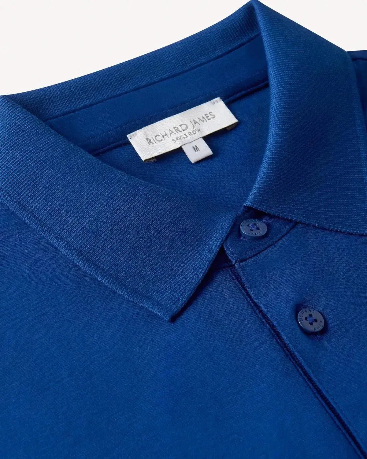 Richard James Mercerised Cotton Polo Shirt Air Force Blue | Studio DOS