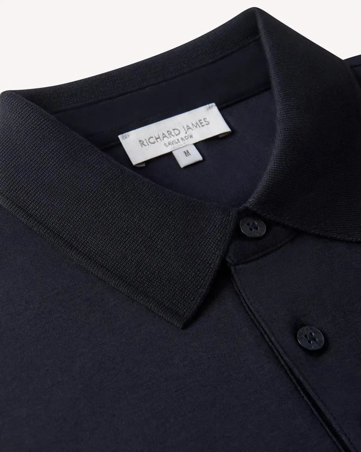 Richard James Mercerised Cotton Polo Shirt Navy | Studio DOS