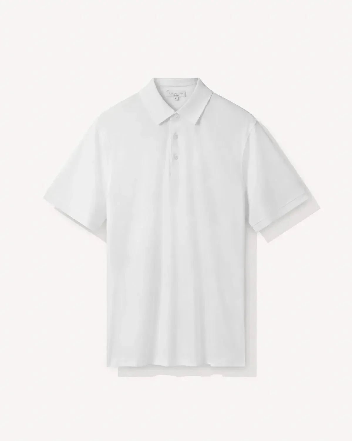 Richard James Mercerised Cotton Polo Shirt White | Studio DOS