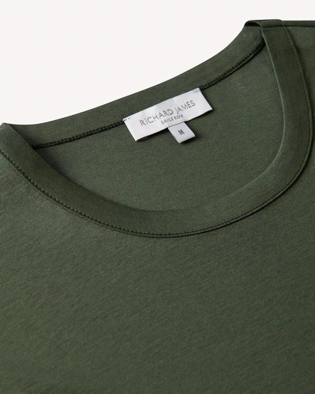 Richard James Mercerised Cotton T-Shirt Olive | Studio DOS