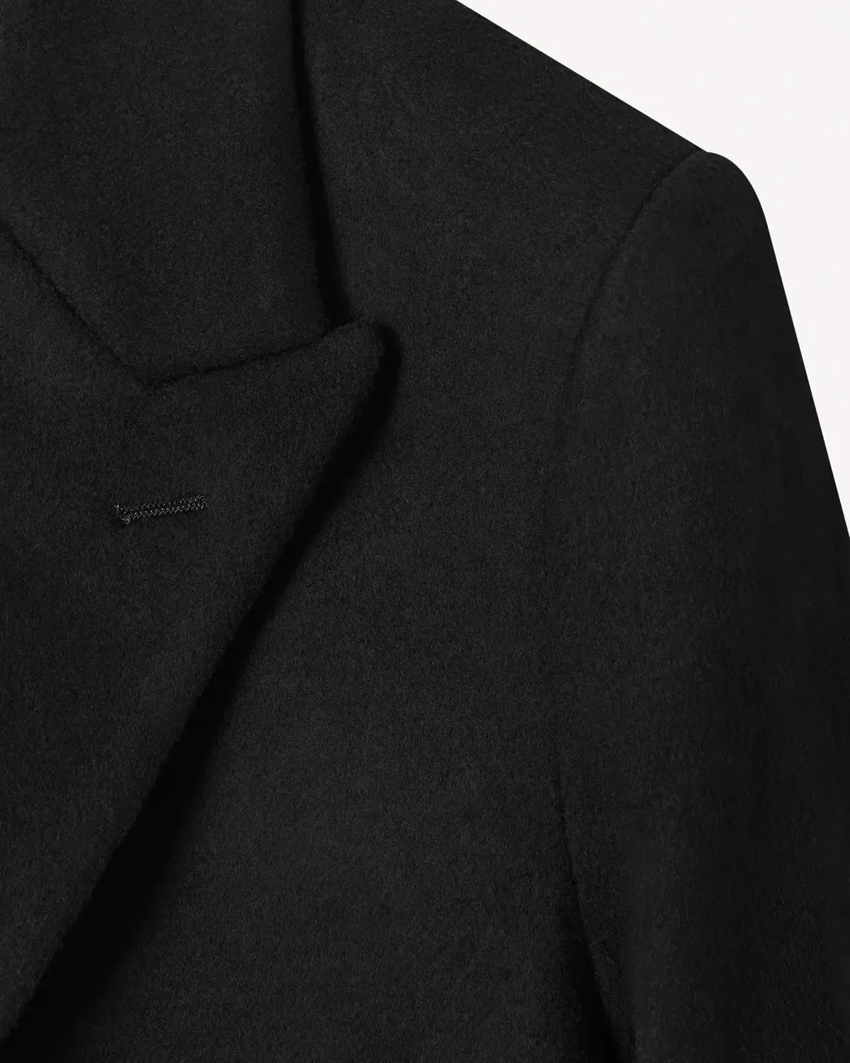 Richard James Wool Cashmere DB Overcoat Black | Studio DOS