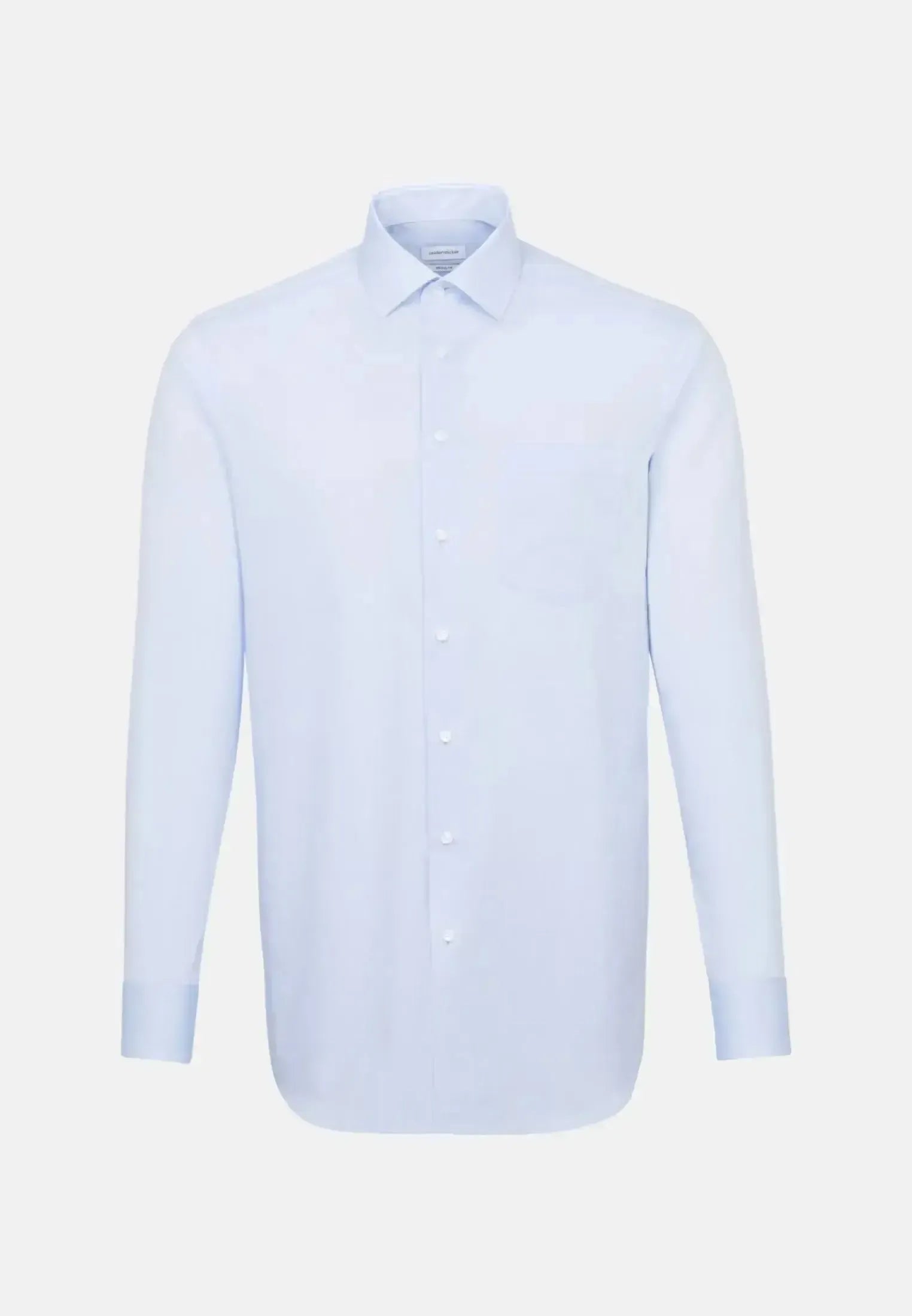 Seidensticker Mens Regular Fit No Iron Kent Collar Business Shirt Light Blue | Studio DOS