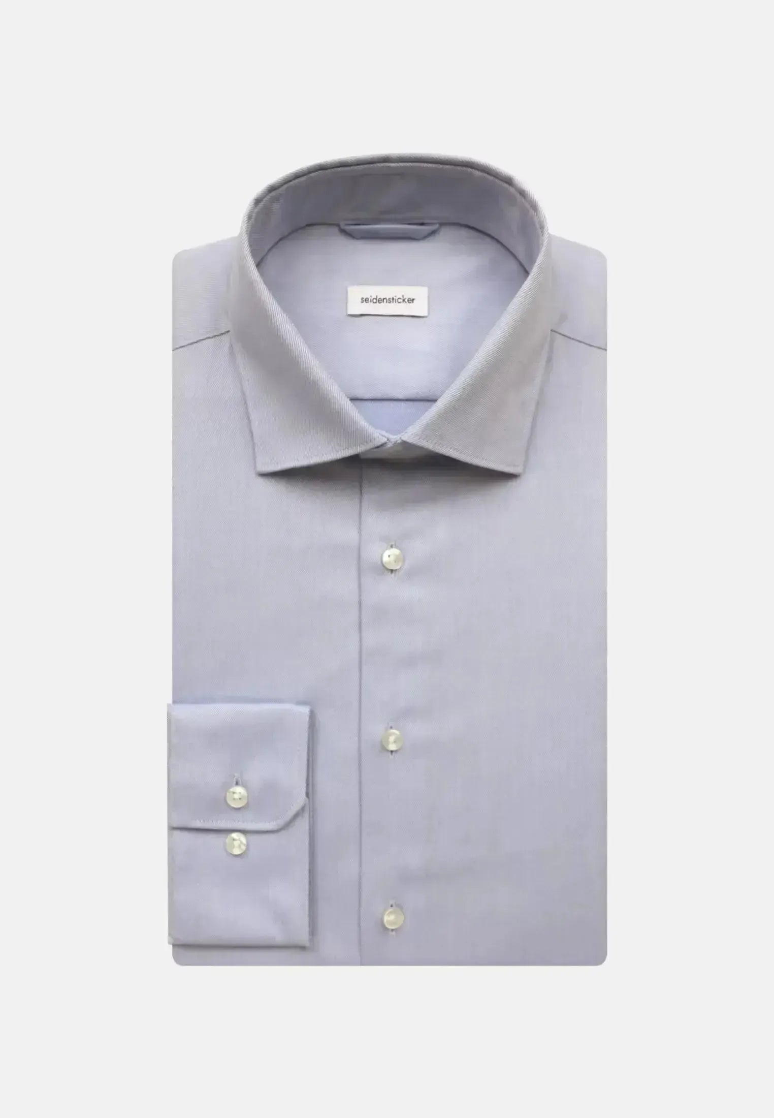 Seidensticker Mens Regular Fit No Iron New Kent Combi Cuff Business Shirt Light Blue | Studio DOS