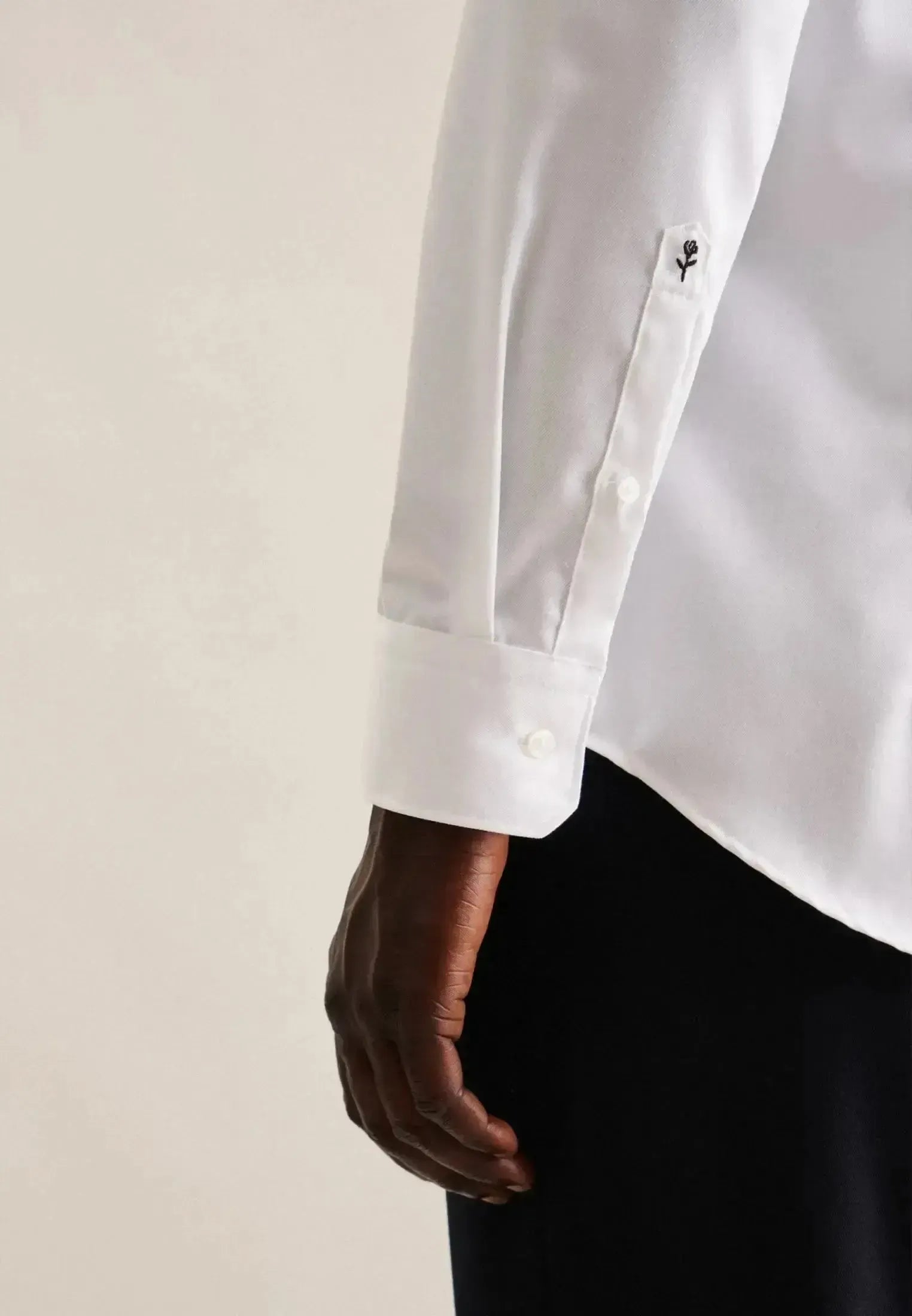 Seidensticker Mens Regular Fit No Iron New Kent Combi Cuff Business Shirt White | Studio DOS