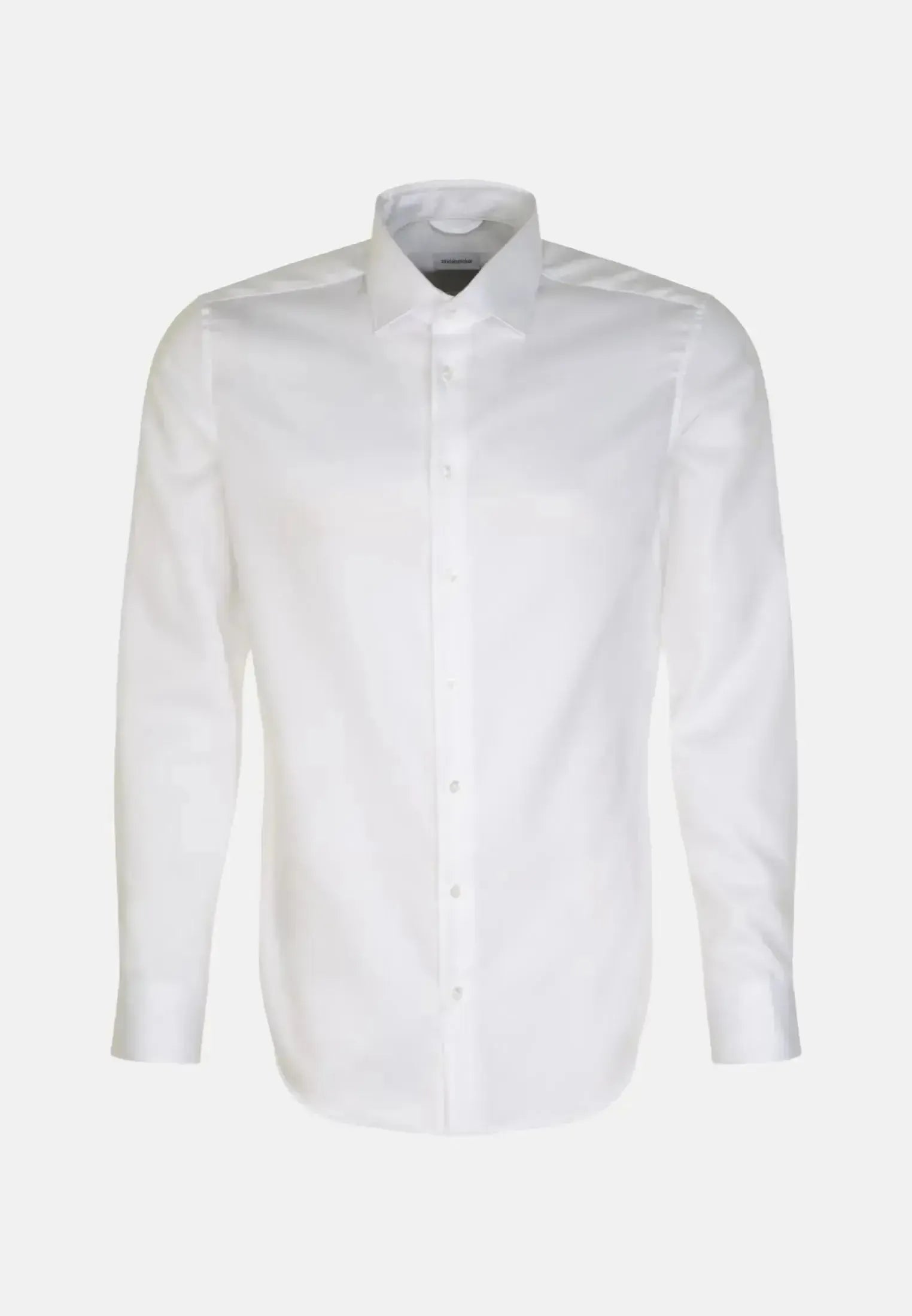 Seidensticker Mens Regular Fit No Iron New Kent Combi Cuff Business Shirt White | Studio DOS