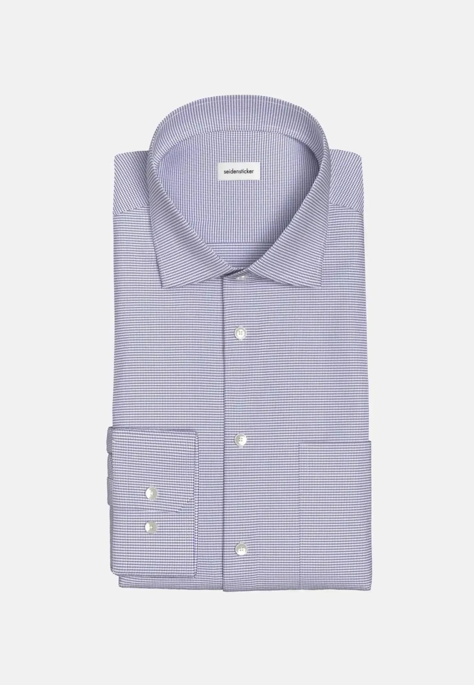 Seidensticker Mens Regular Fit No Iron New Kent Structured Business Shirt Light Blue | Studio DOS