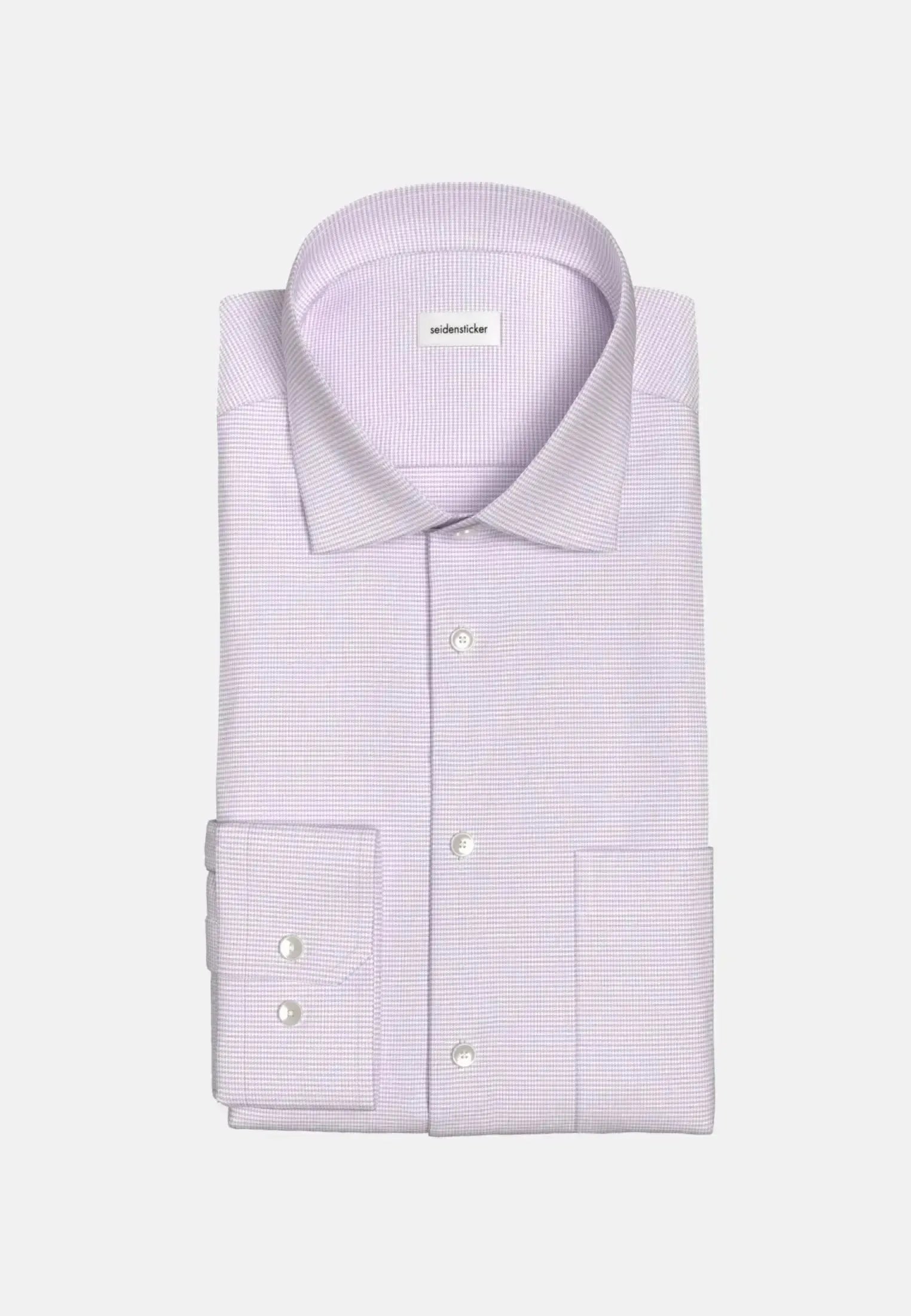 Seidensticker Mens Regular Fit No Iron New Kent Structured Business Shirt Pink | Studio DOS