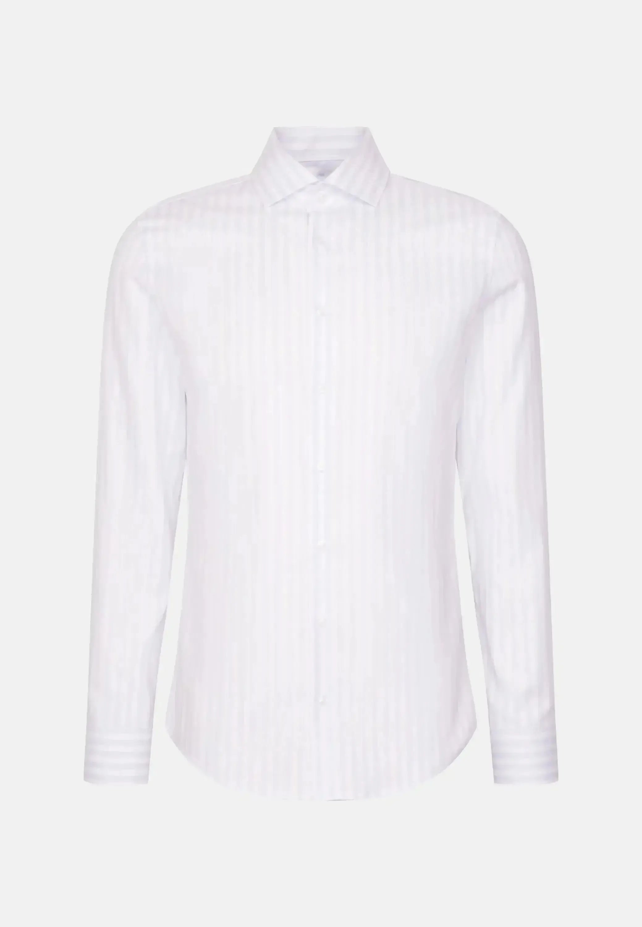 Seidensticker Mens Regular Fit No Iron Spread Kent Structured Stripe Business Shirt Light Blue | Studio DOS