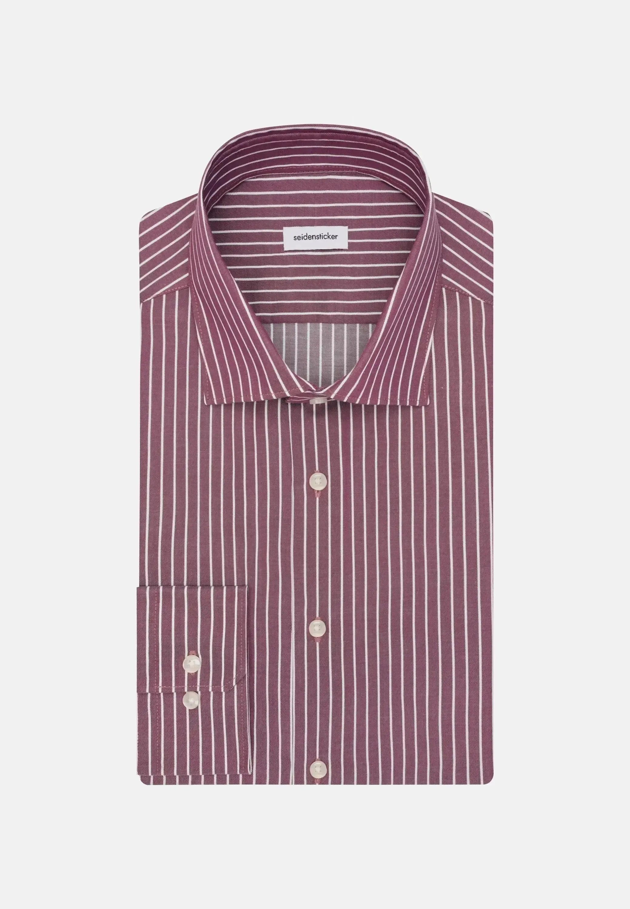 Seidensticker Mens Slim Fit No Iron New Kent Striped Business Shirt Lilac | Studio DOS