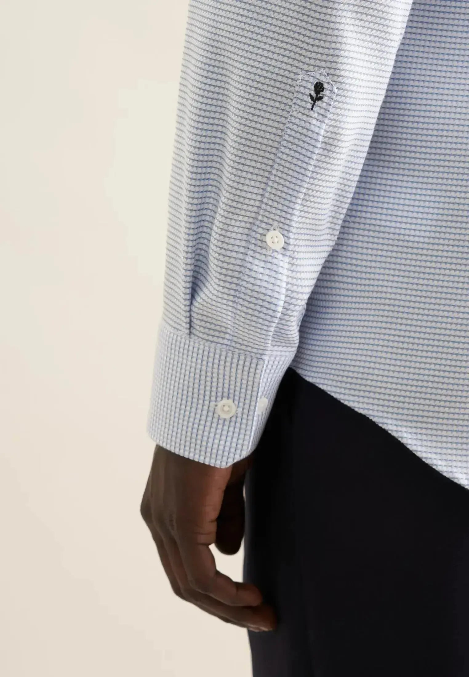 Seidensticker Mens Slim Fit No Iron New Kent Structured Business Shirt Light Green | Studio DOS