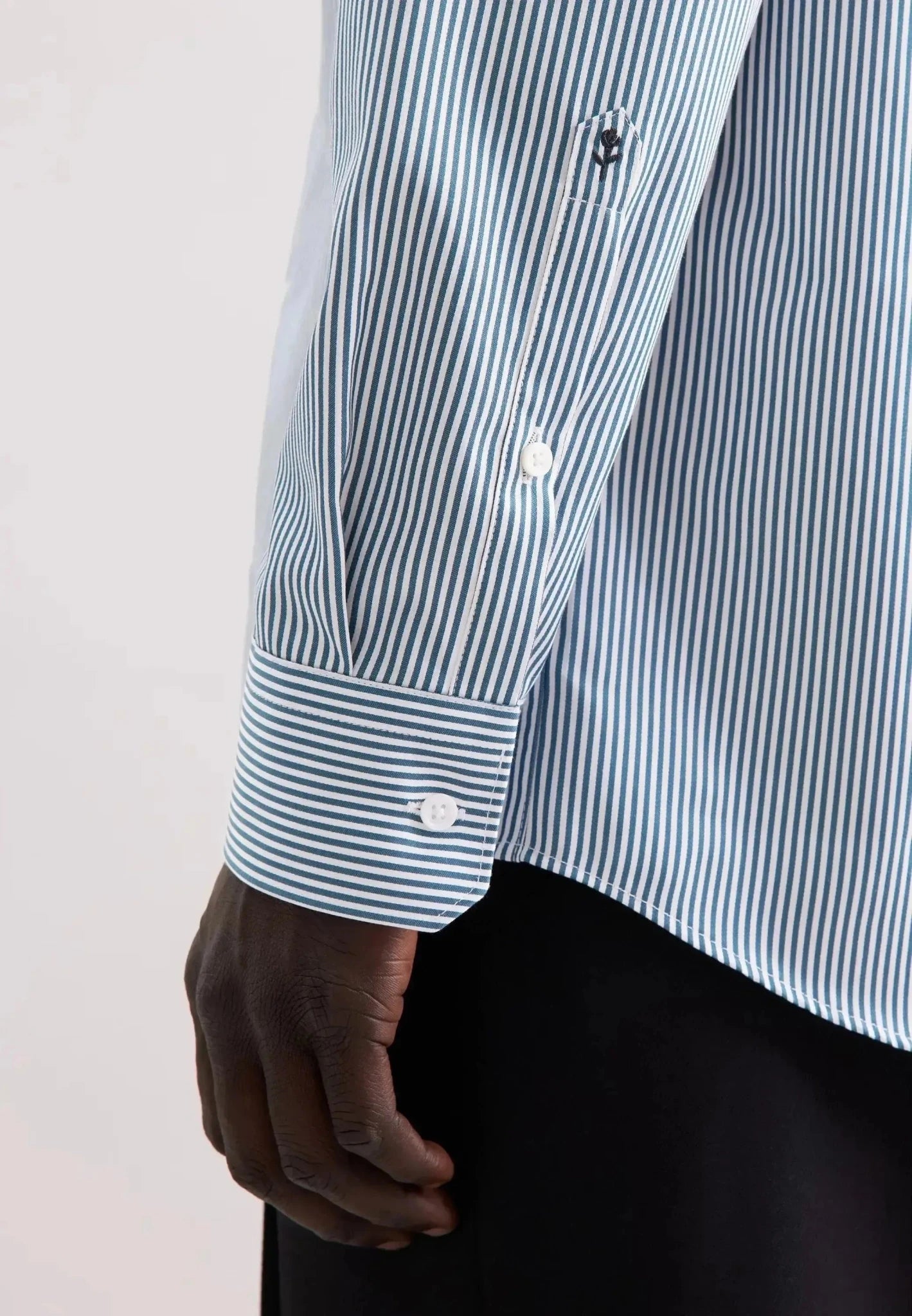 Seidensticker Regular Fit Easy Iron New Kent Striped Business Shirt Dark Teal | Studio DOS