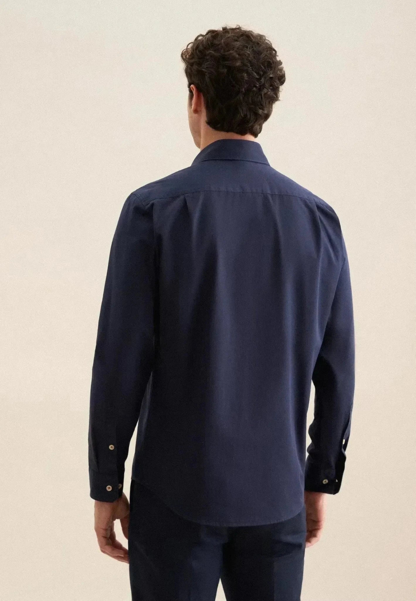 Seidensticker Regular Fit Spread Kent Casual Shirt Dark Blue | Studio DOS