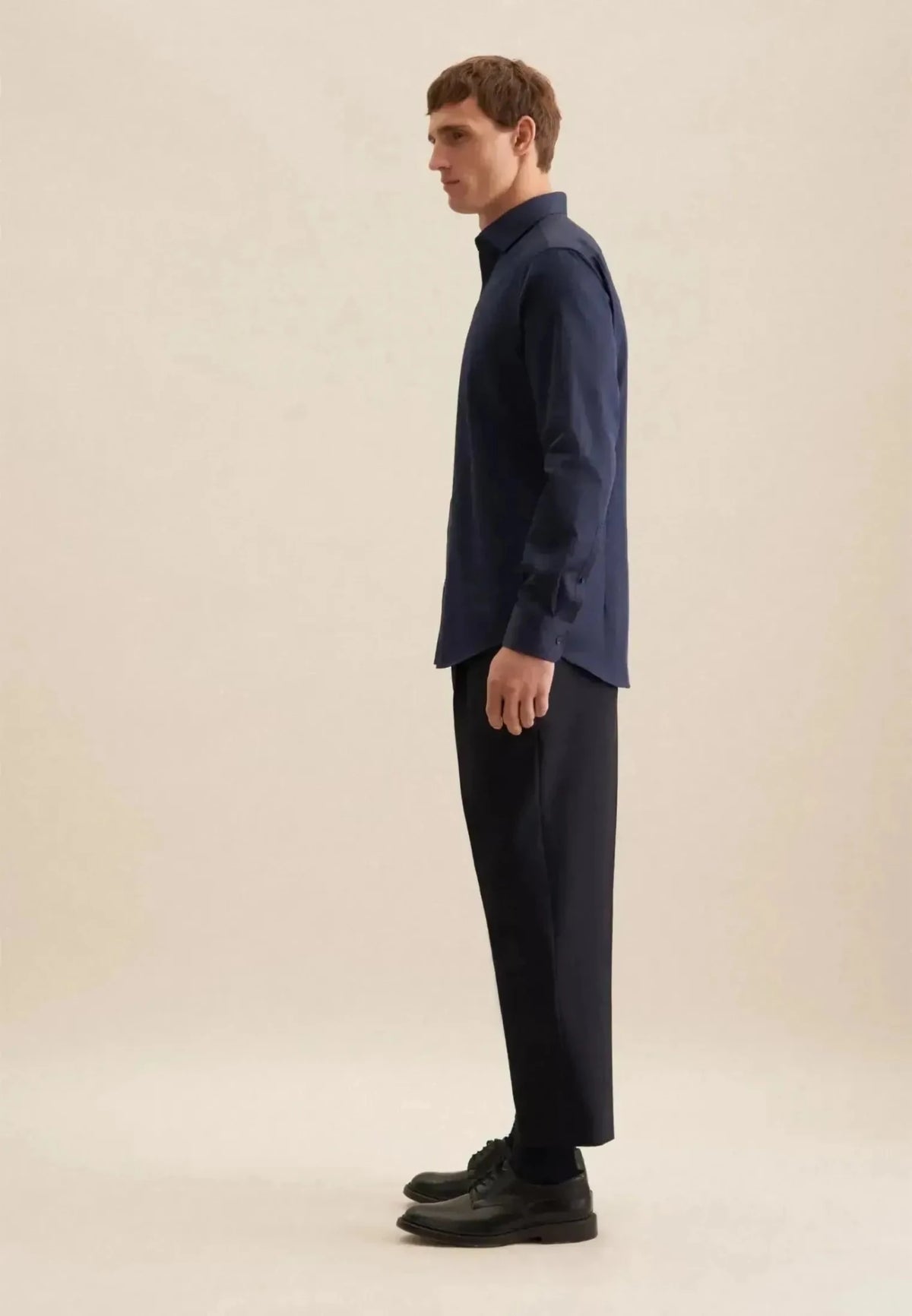 Seidensticker Shaped Fit Easy Iron New Kent Business Shirt Dark Blue | Studio DOS