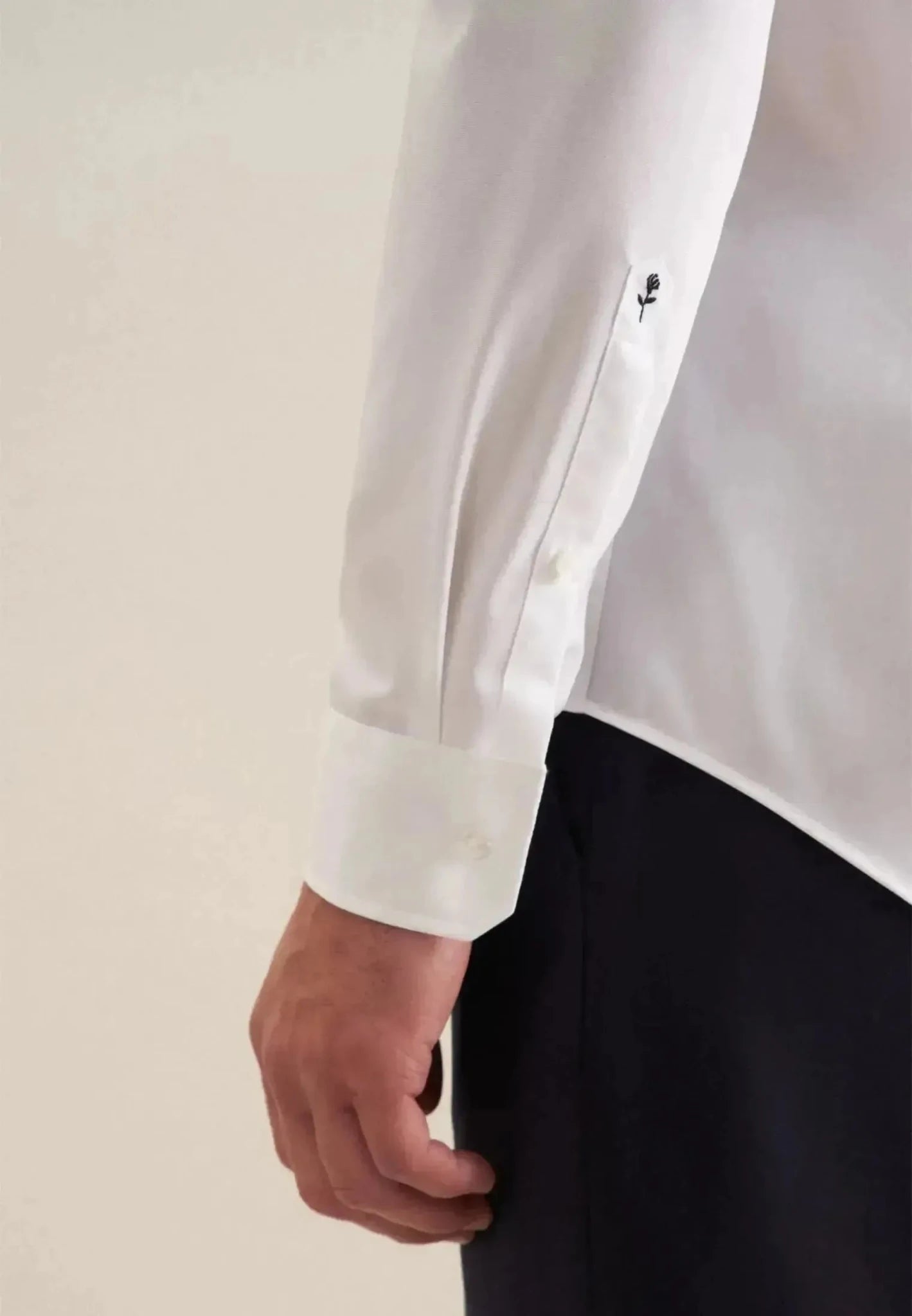 Seidensticker Slim Fit No Iron Kent Collar Business Shirt White | Studio DOS