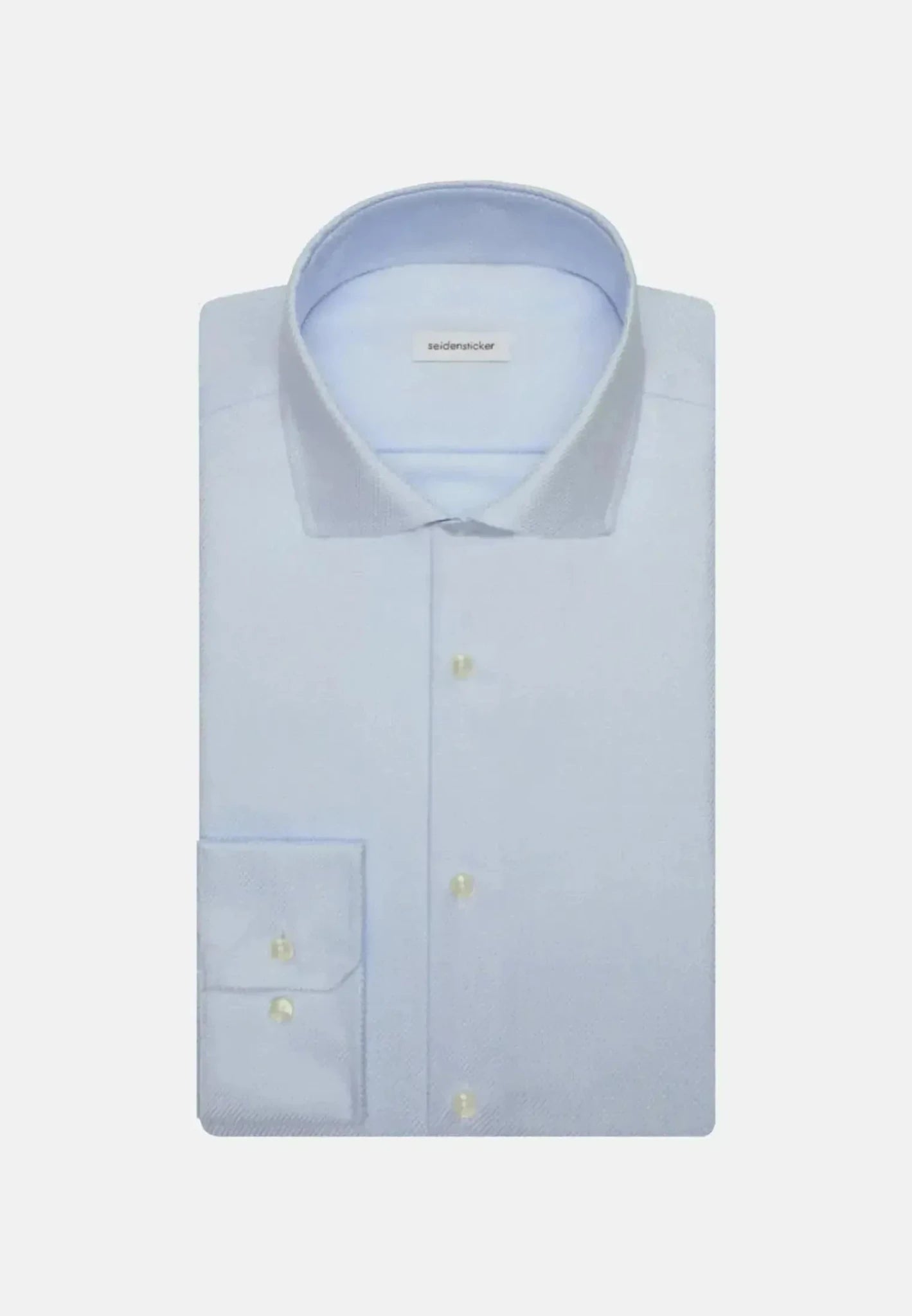 Seidensticker Slim Fit No Iron Spread Kent Structured Business Shirt Light Blue | Studio DOS