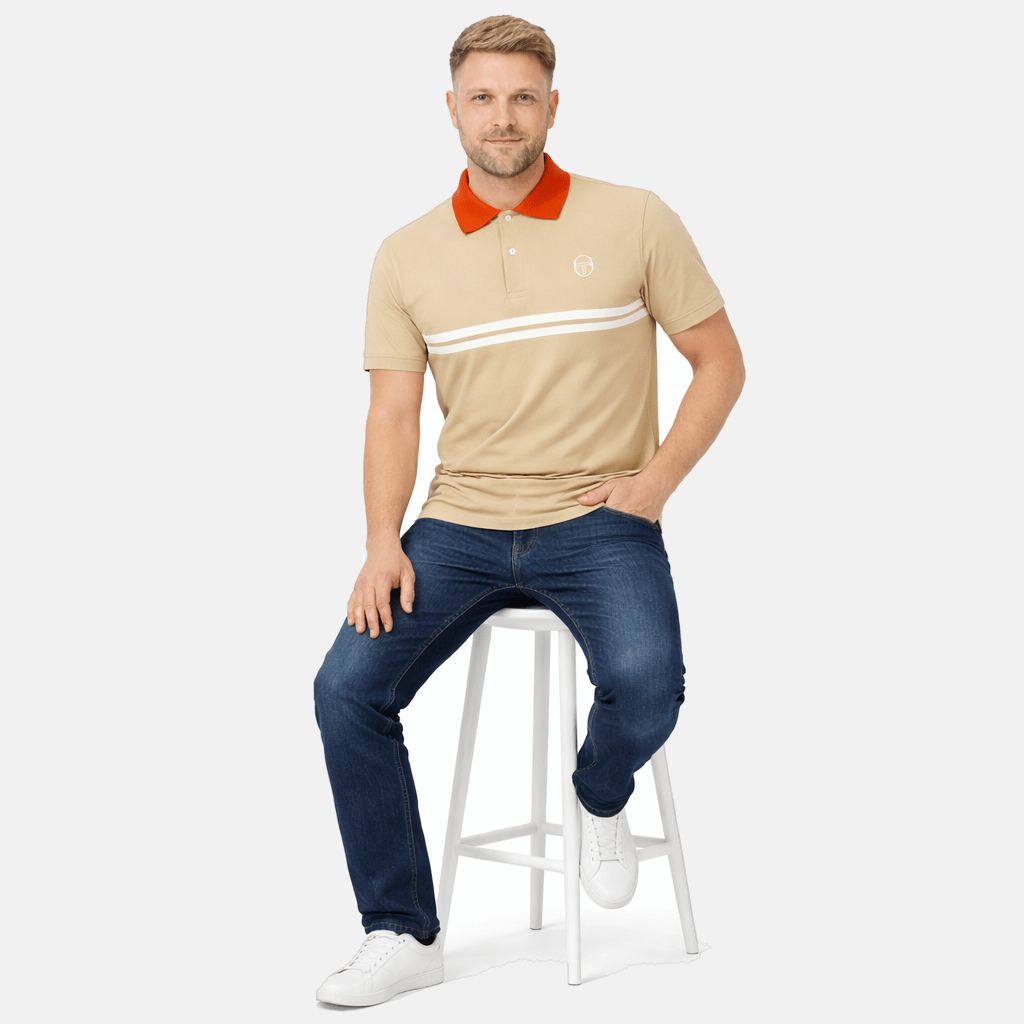 Sergio Tacchini Supermac Polo Shirt Mojave Desert/Rooibos Tea/Gardenia | Studio DOS