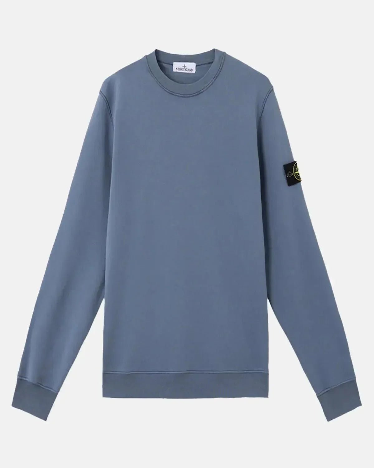 STONE ISLAND 6100044 ORGANIC COTTON FLEECE SWEATSHIRT AVIO BLUE | Studio DOS