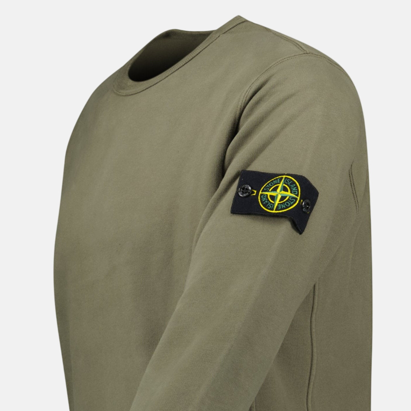 Stone Island Brushed Organic Cotton Sweatshirt Walnut Brown | Studio DOS