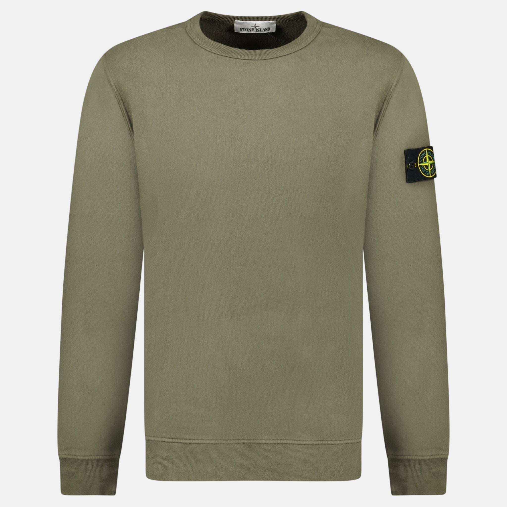 Stone Island Brushed Organic Cotton Sweatshirt Walnut Brown | Studio DOS