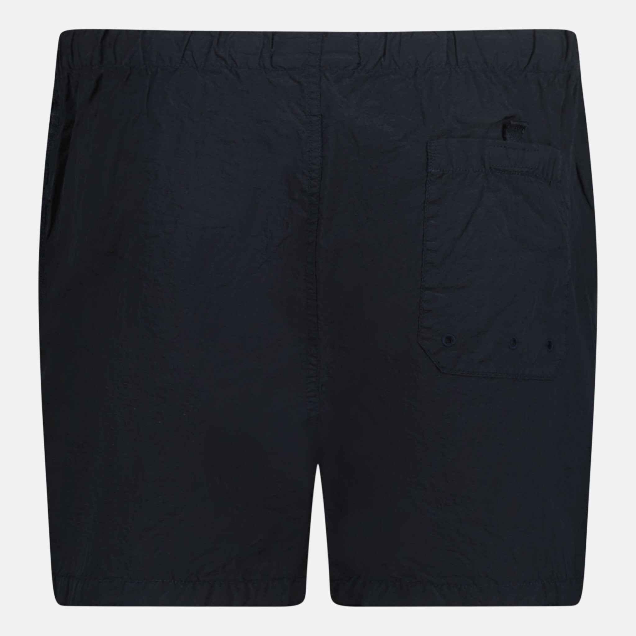 Stone Island Compass Button Chrome Swim Shorts Navy | Studio DOS