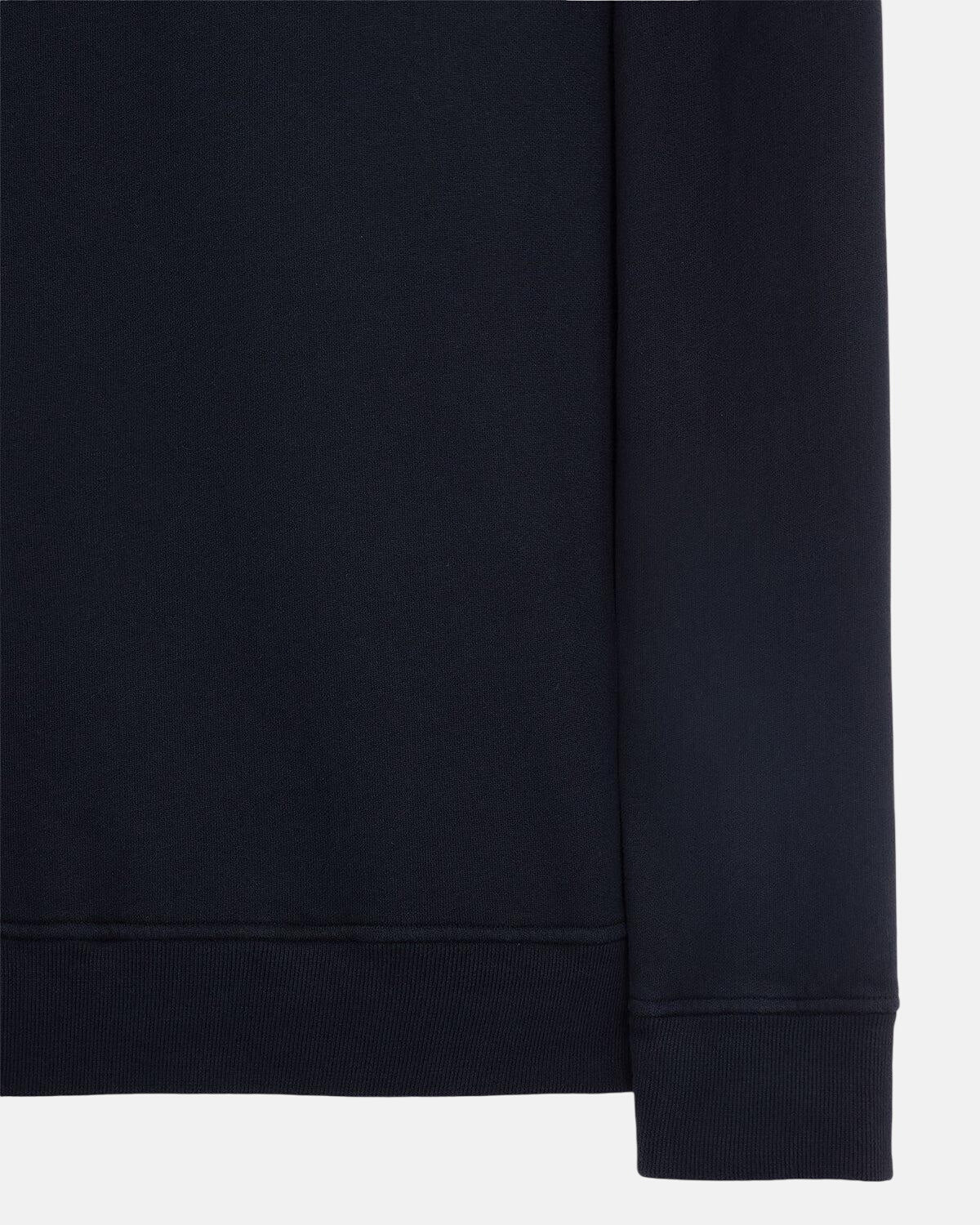 STONE ISLAND COTTON FLEECE SWEATSHIRT NAVY BLUE | Studio DOS