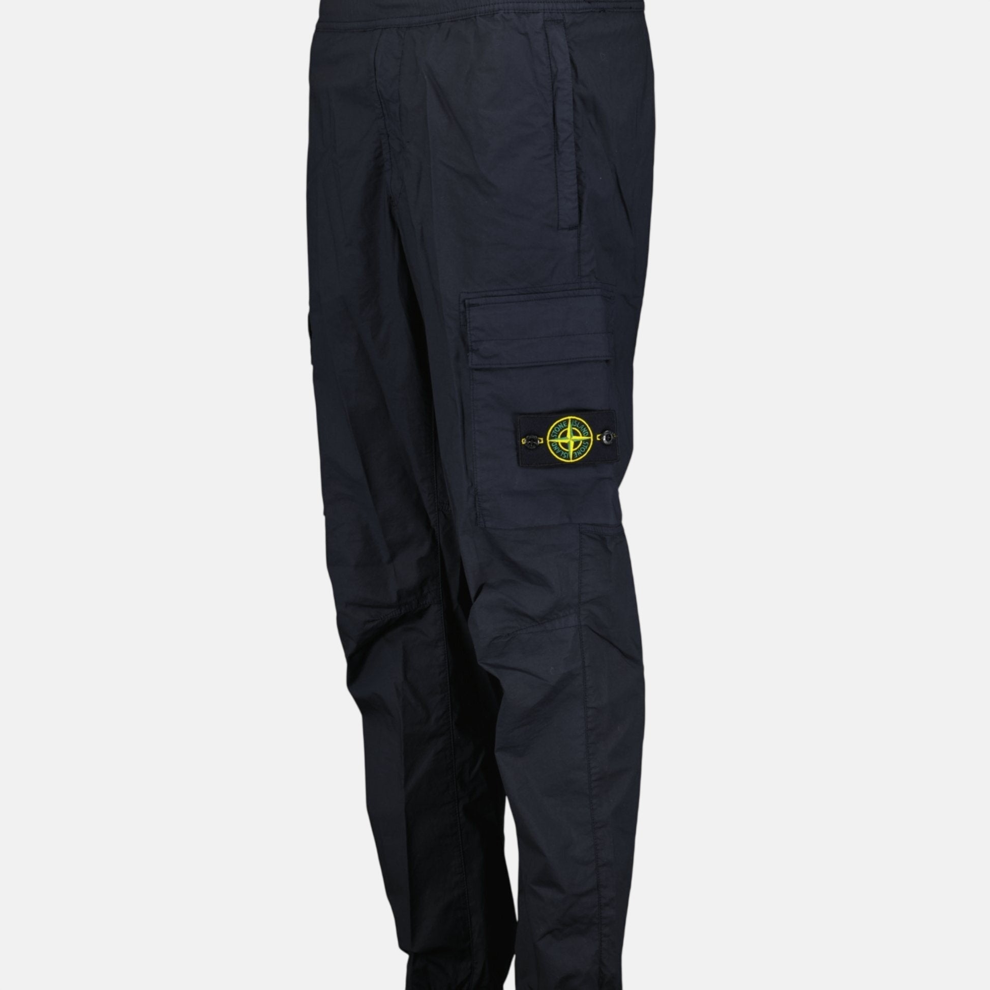 Stone Island Cuffed Cargo Trousers Navy | Studio DOS