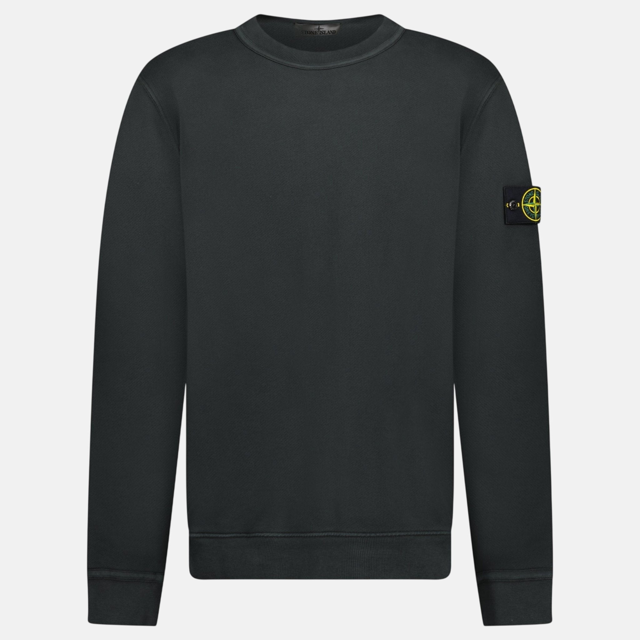 Stone Island Old Effect Crewneck Sweatshirt Lead Grey | Studio DOS
