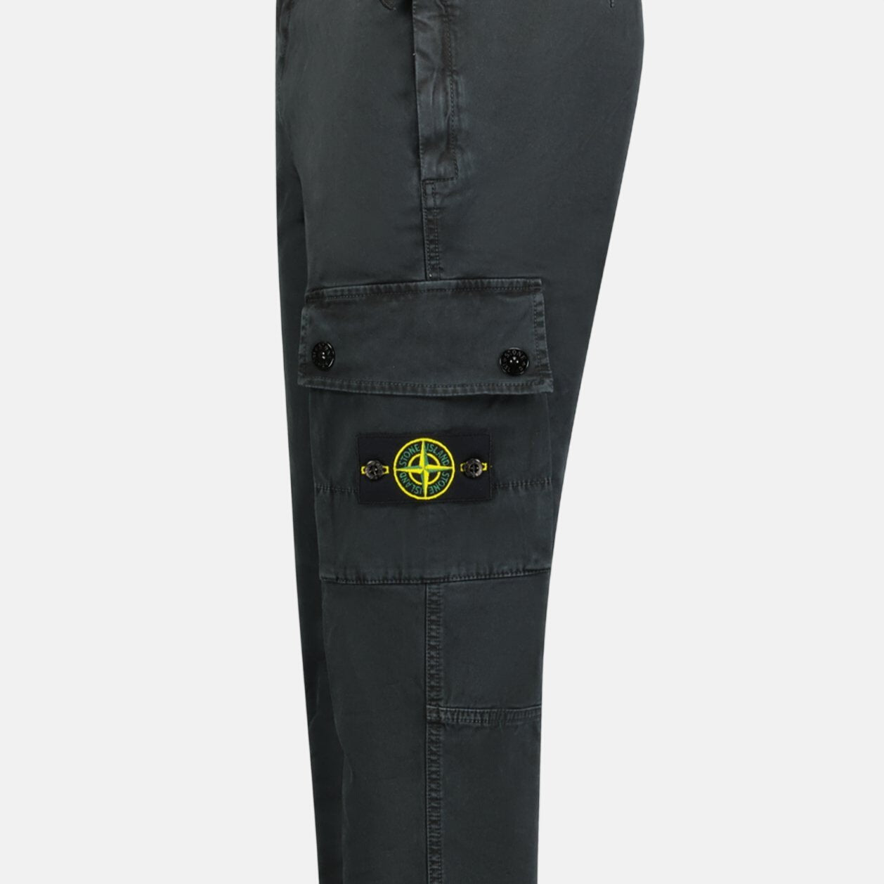 Stone Island Patch Cargo Trousers Black | Studio DOS