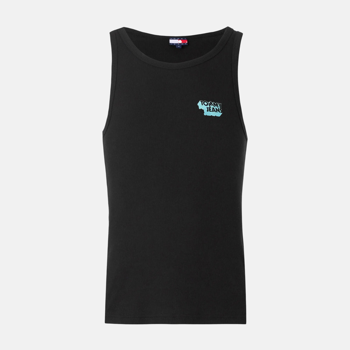 Tommy Jeans Mens Stack Logo Tank Top Vest Black | Studio DOS