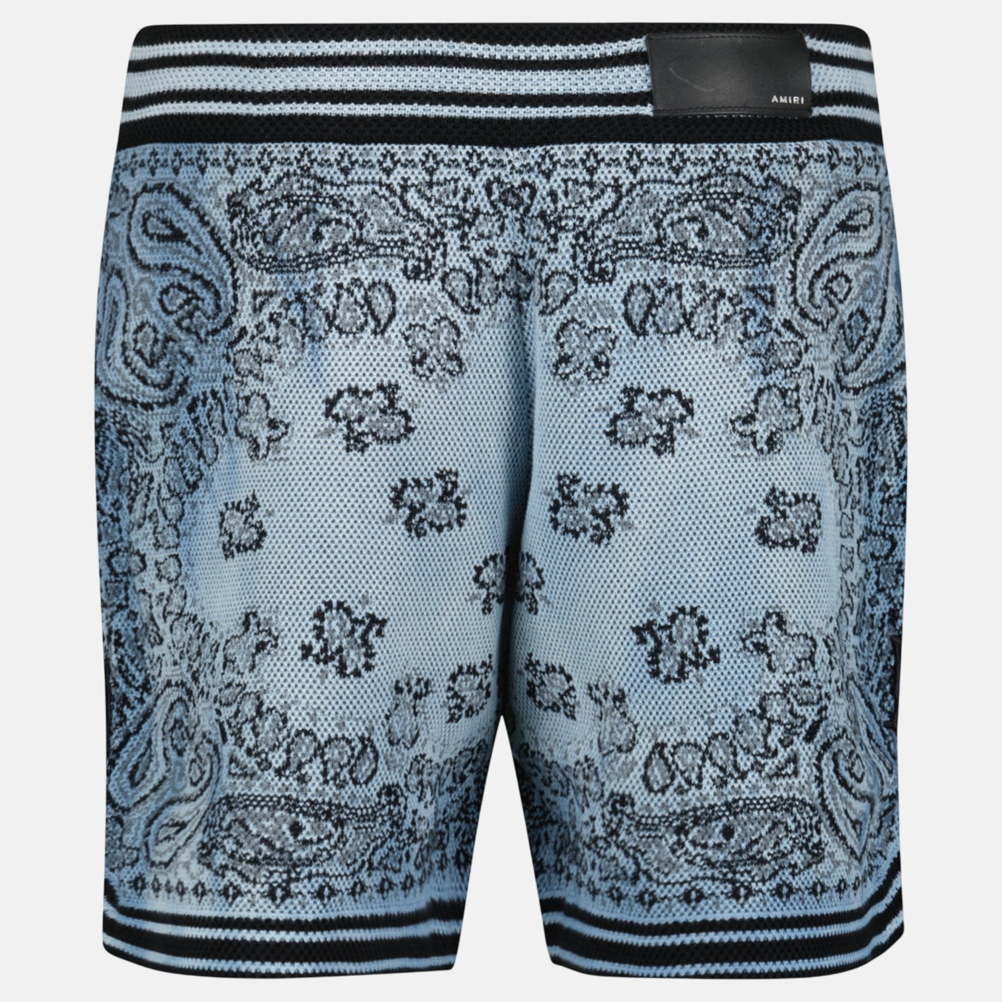 Amiri Bandana Knitted Basketball Shorts Blue | Studio DOS