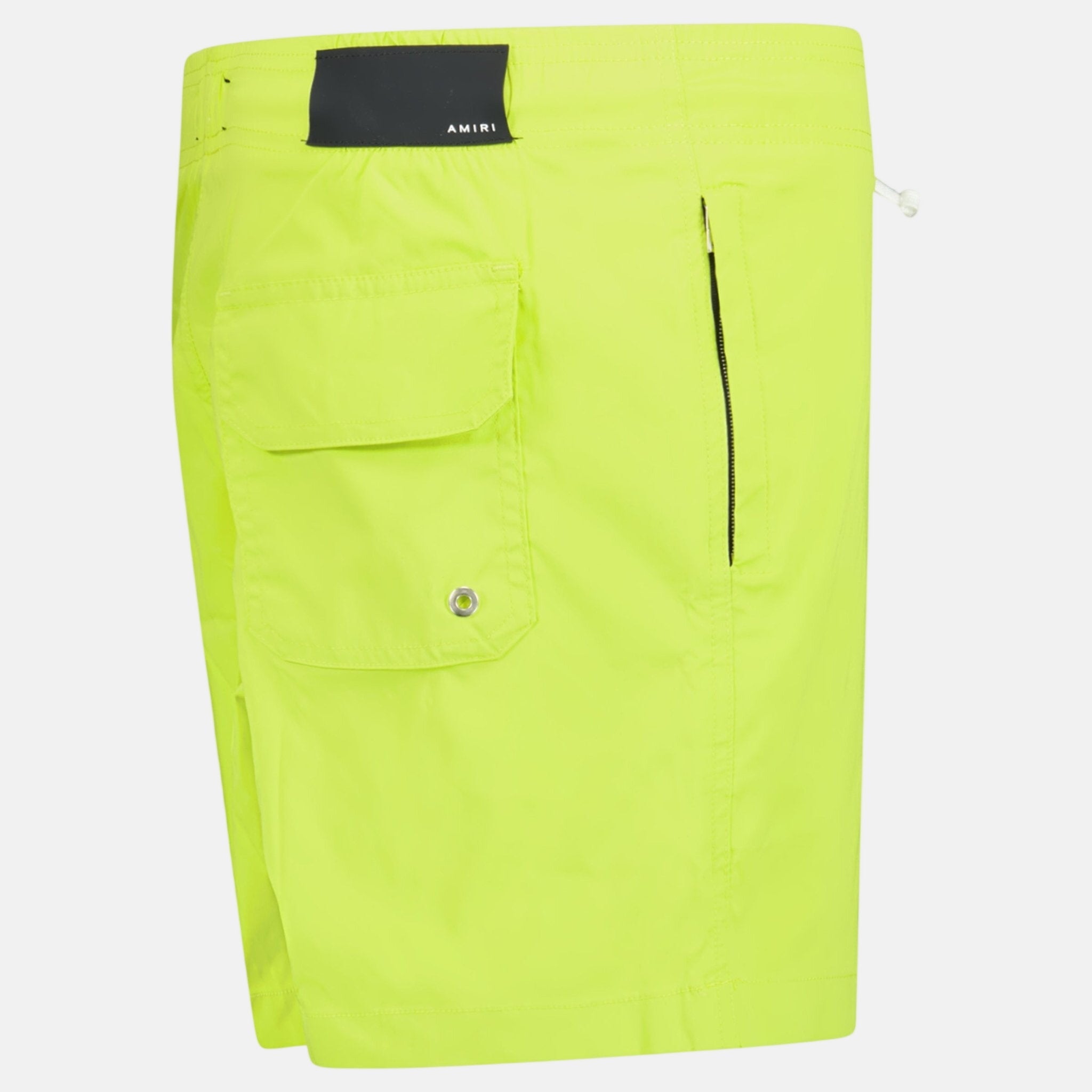 Amiri Core Logo Drawstring Swim Shorts Lime | Studio DOS