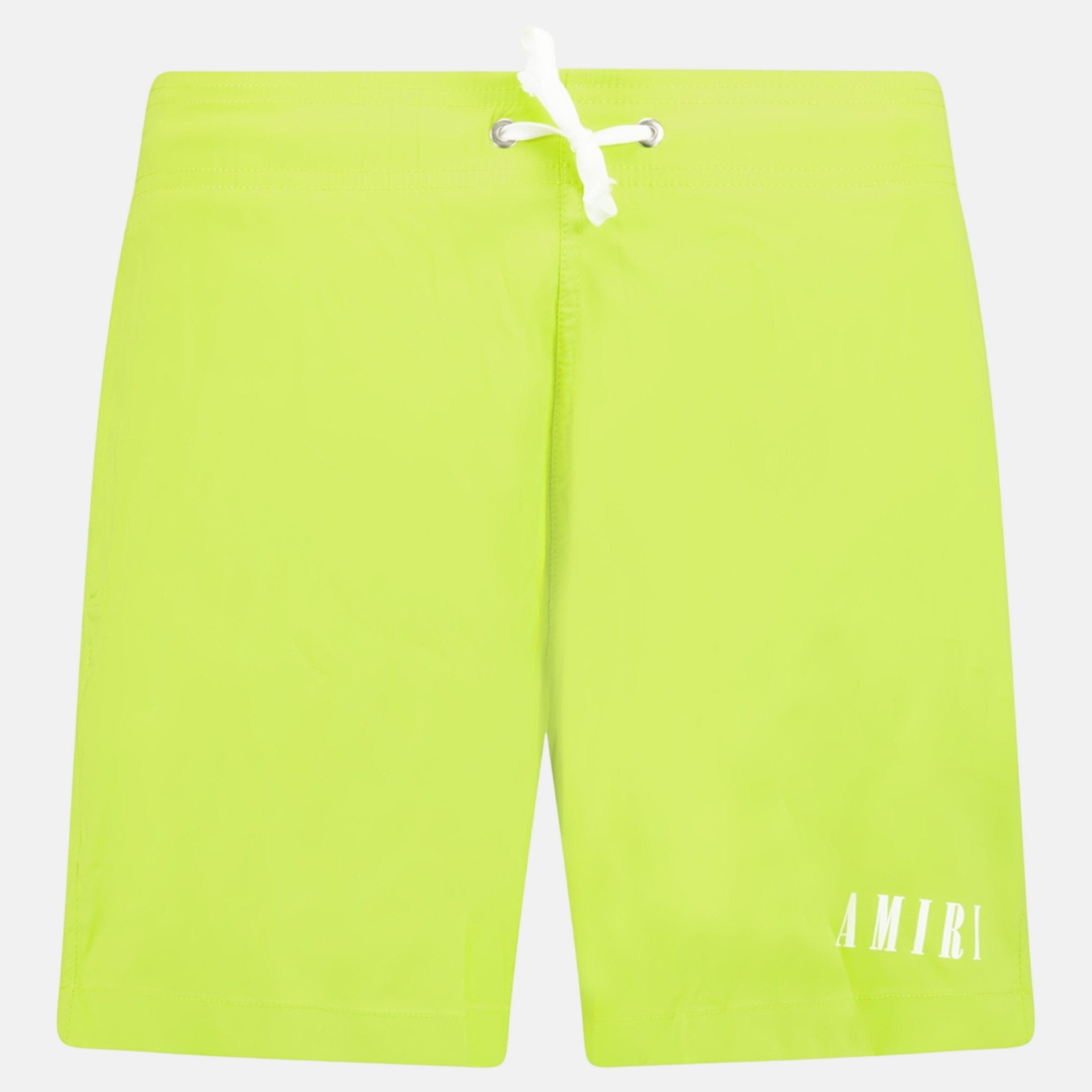 Amiri Core Logo Drawstring Swim Shorts Lime | Studio DOS