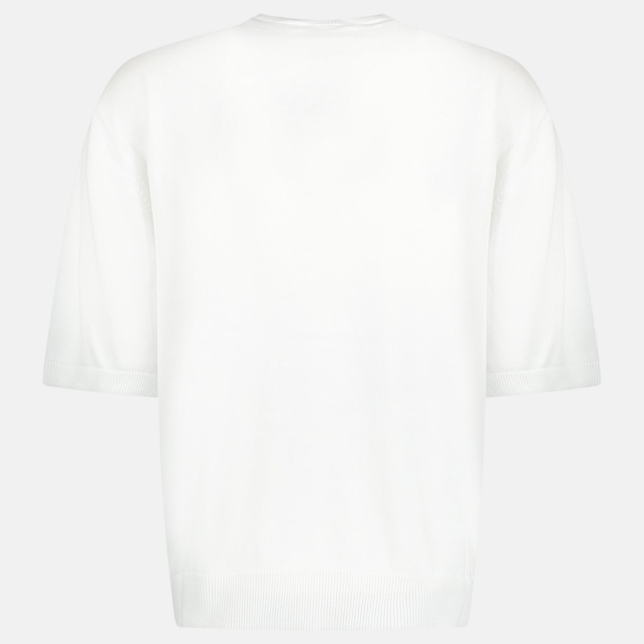 Amiri Knit Knitted Cotton Floral T-Shirt White | Studio DOS