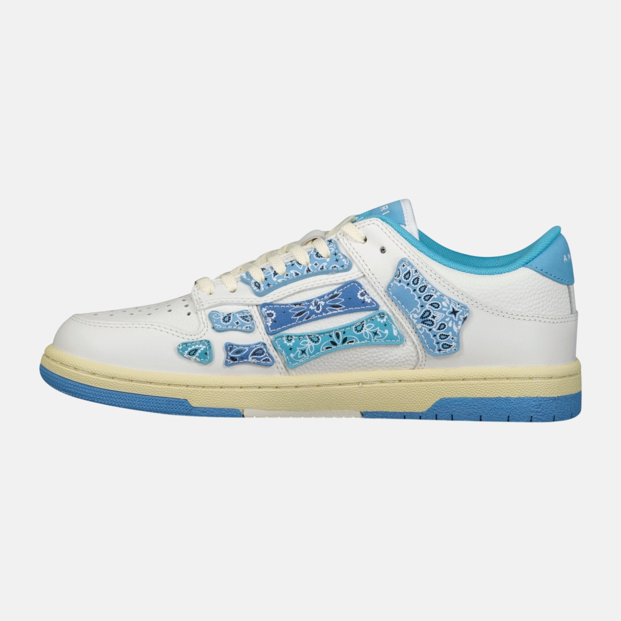 Amiri Skeleton Low Top Bandana Trainers Blue | Studio DOS