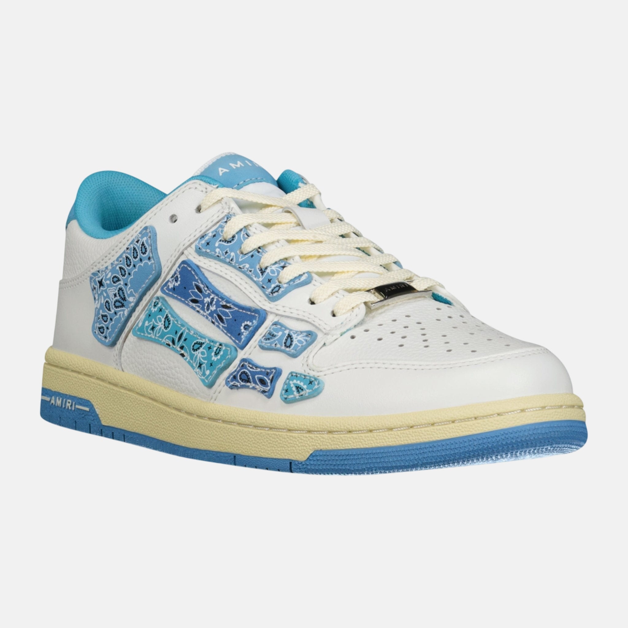 Amiri Skeleton Low Top Bandana Trainers Blue | Studio DOS