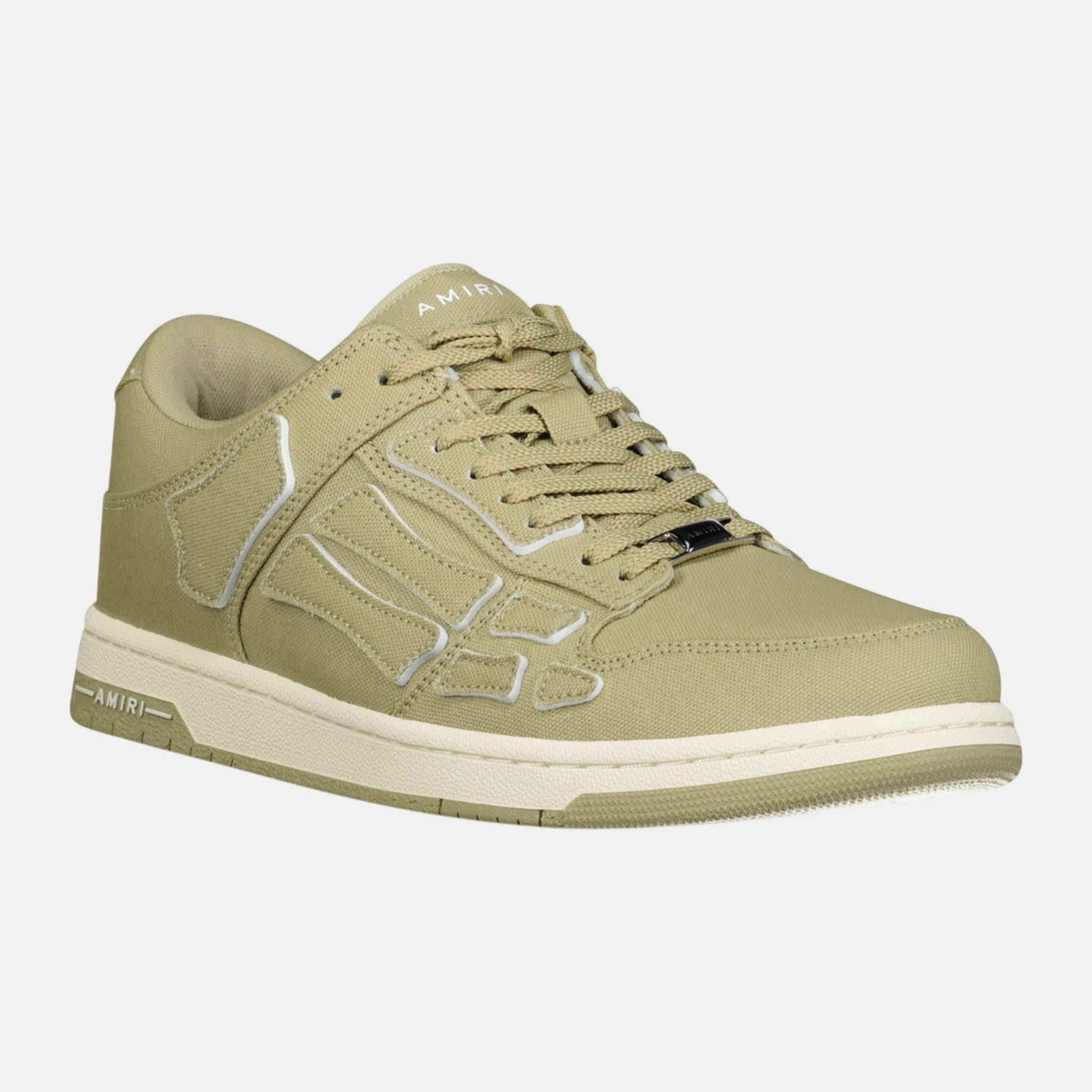 Amiri Skeleton Low Top Canvas Trainers Green | Studio DOS