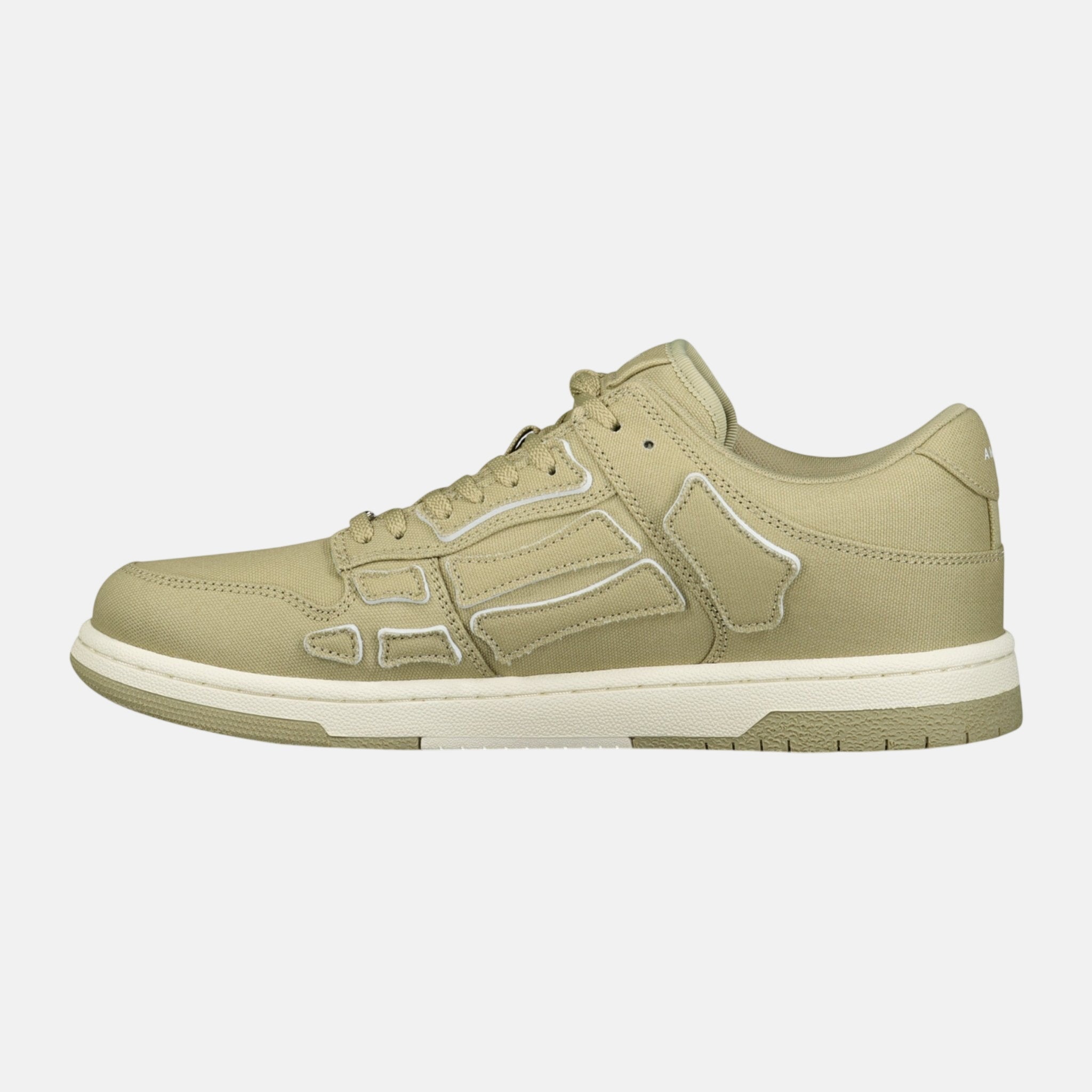 Amiri Skeleton Low Top Canvas Trainers Green | Studio DOS