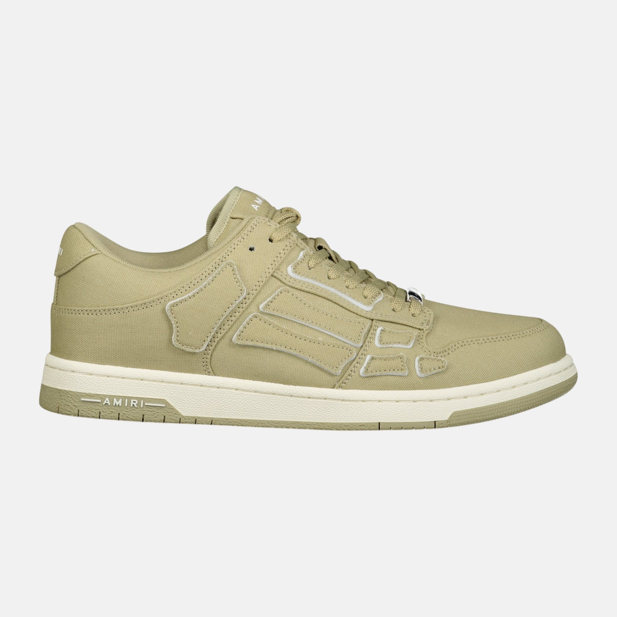 Amiri Skeleton Low Top Canvas Trainers Green | Studio DOS