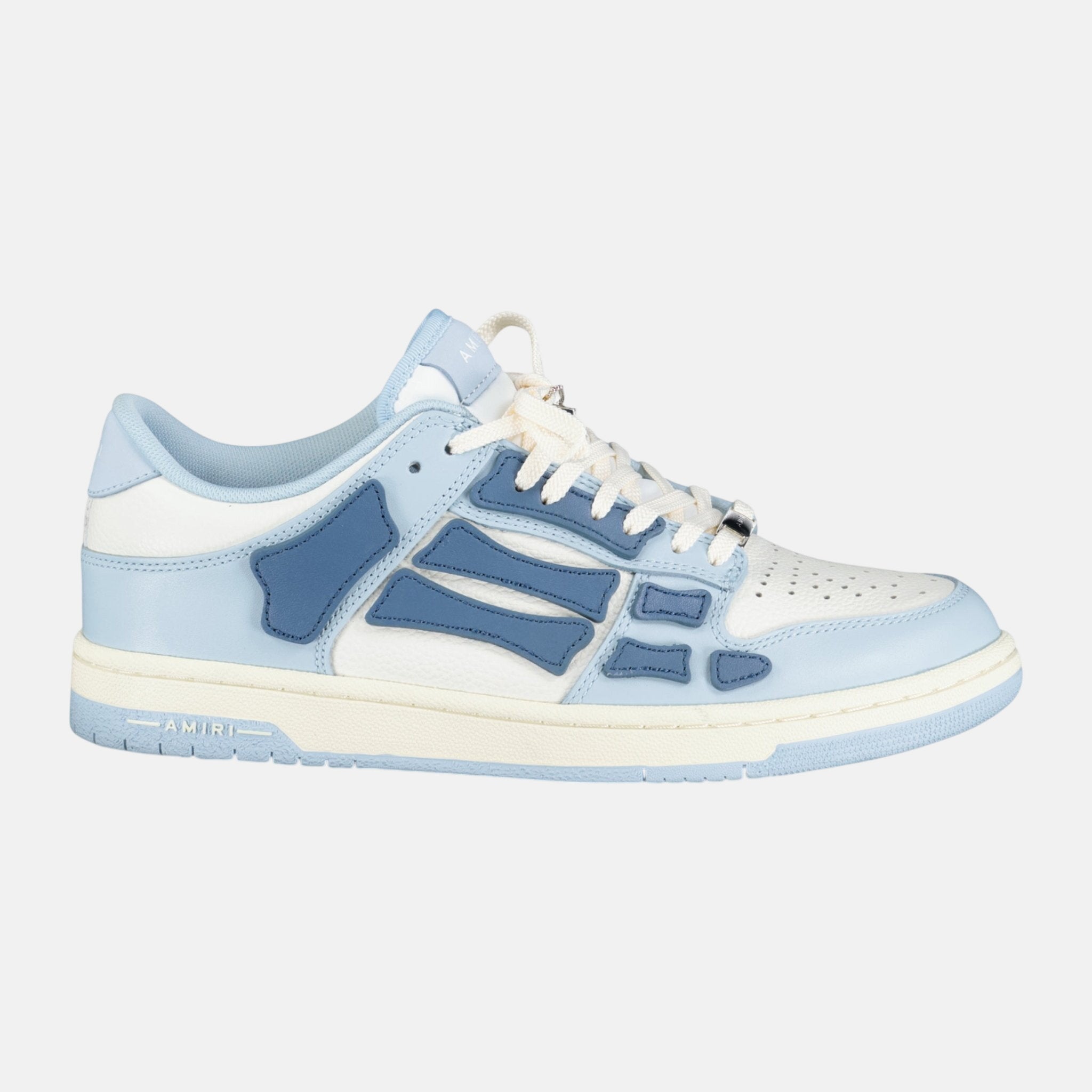 Amiri Skeleton Low Top Trainers Baby Blue White | Studio DOS