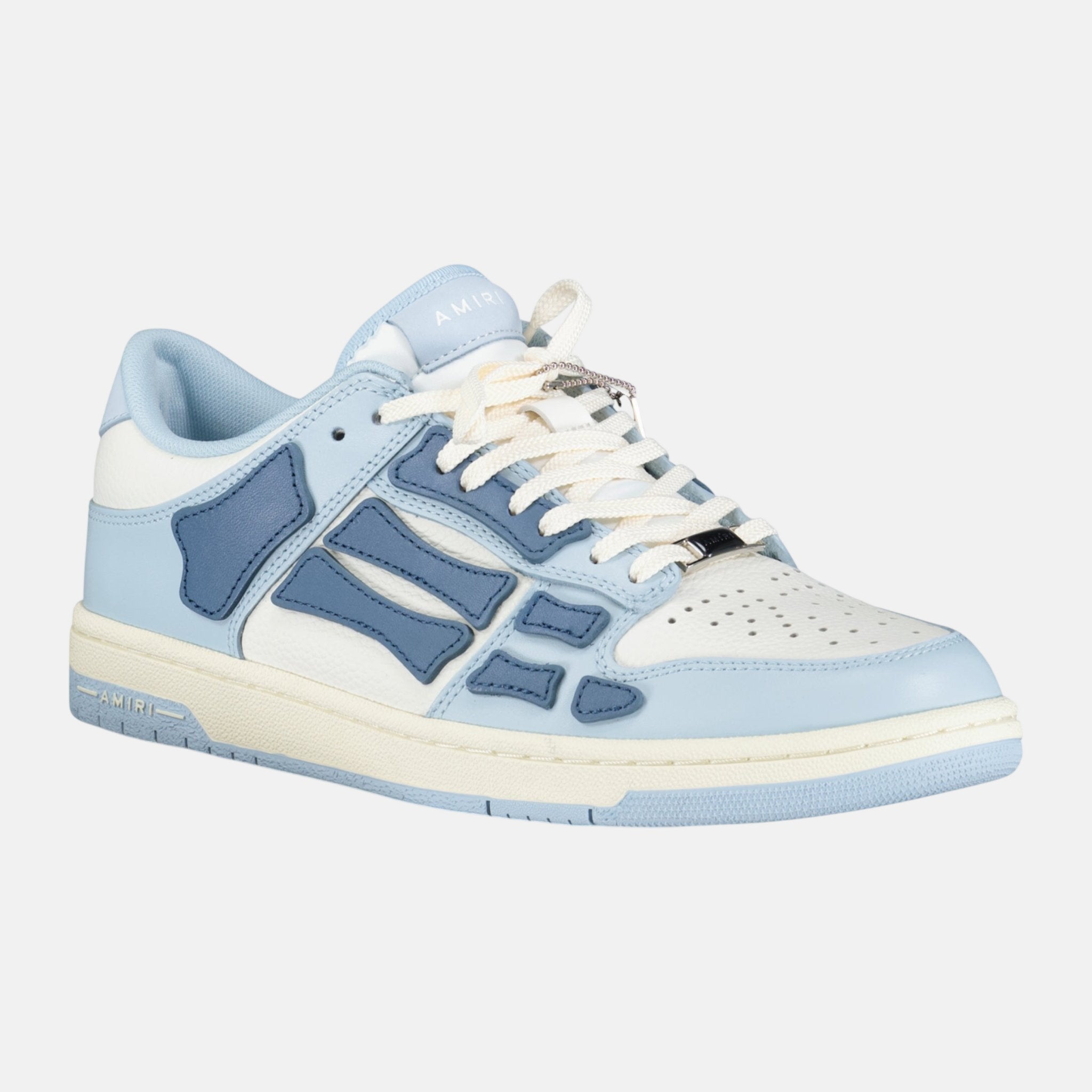 Amiri Skeleton Low Top Trainers Baby Blue White | Studio DOS