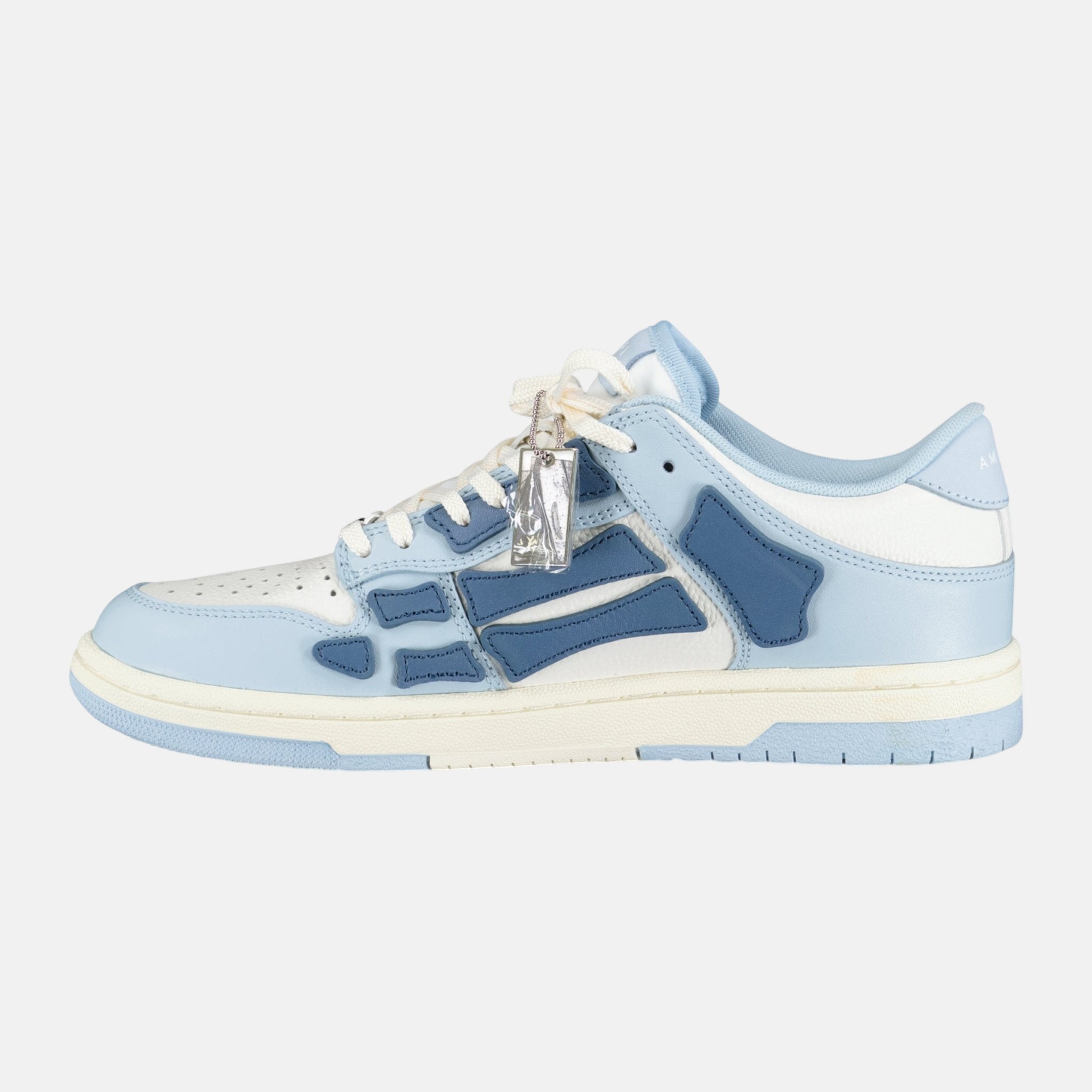 Amiri Skeleton Low Top Trainers Baby Blue White | Studio DOS