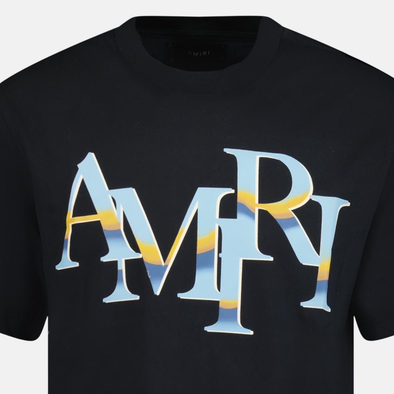 Amiri Staggered Chrome Print T-Shirt Black | Studio DOS