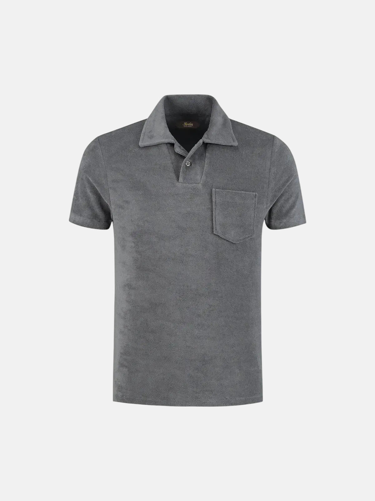 AURELIEN TERRY POLO SHIRT 2 DARK GREY | Studio DOS