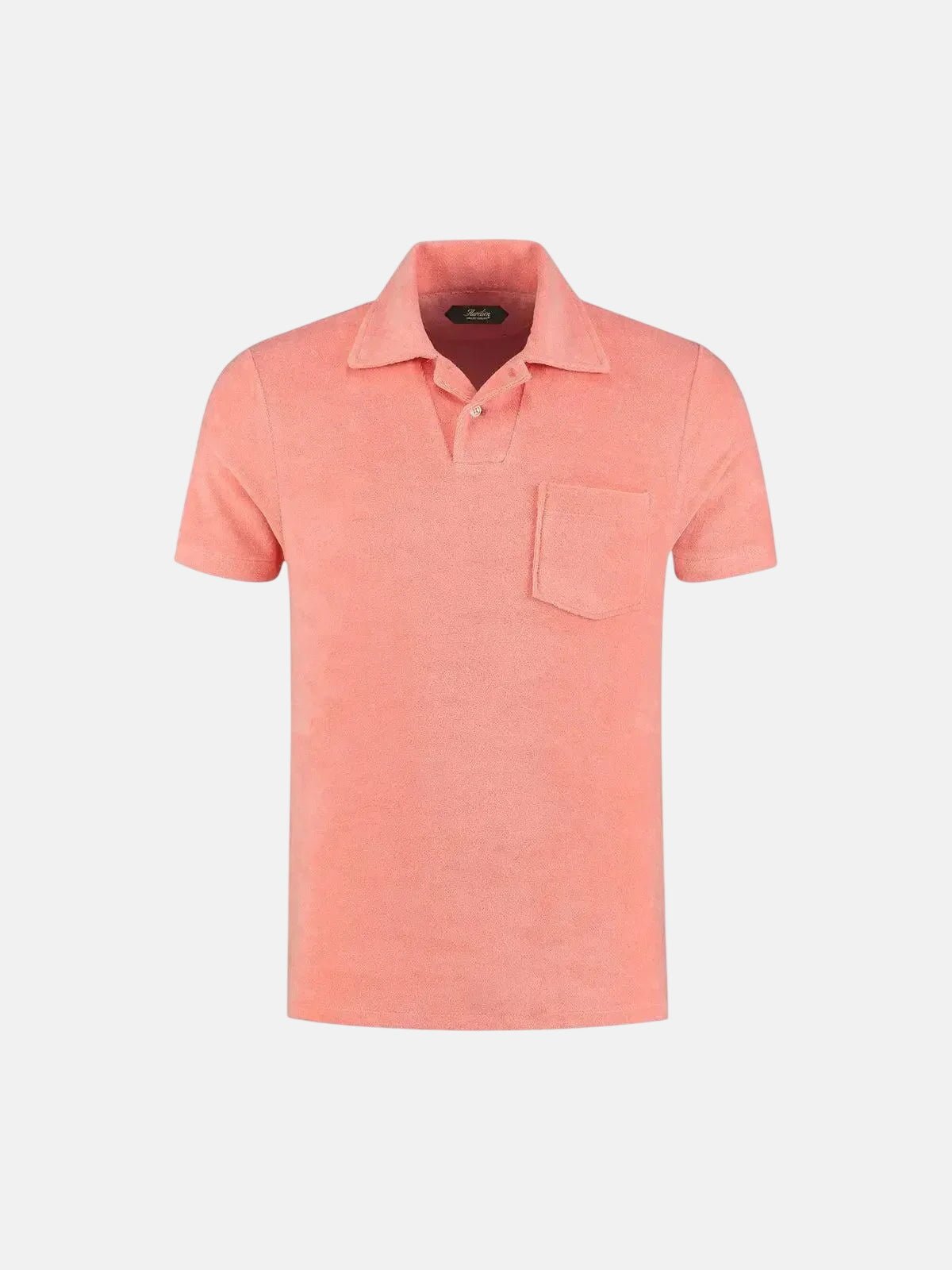 AURELIEN TERRY POLO SHIRT 2 PINK | Studio DOS