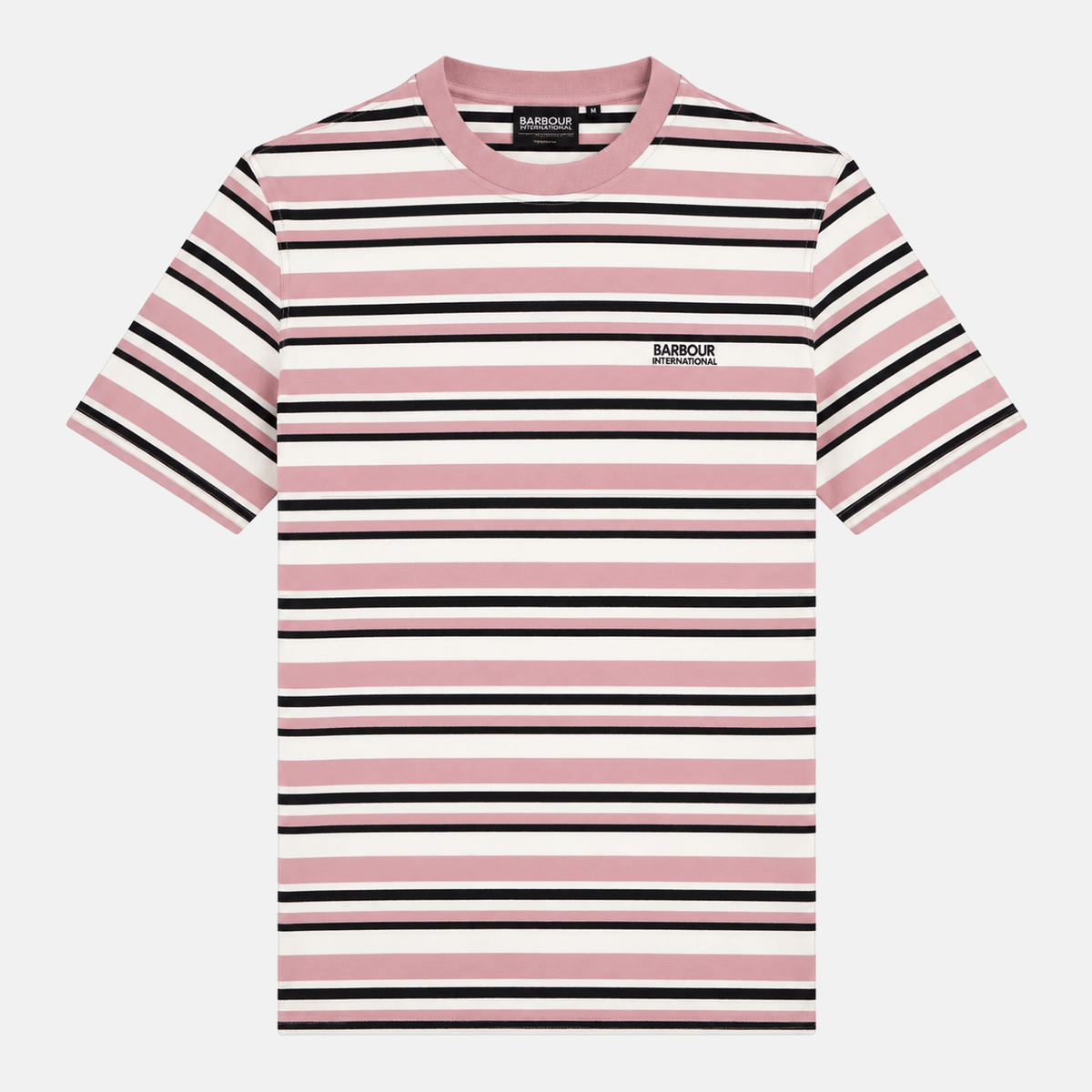 Barbour International Burnwood Stripe T-Shirt Woodrose | Studio DOS