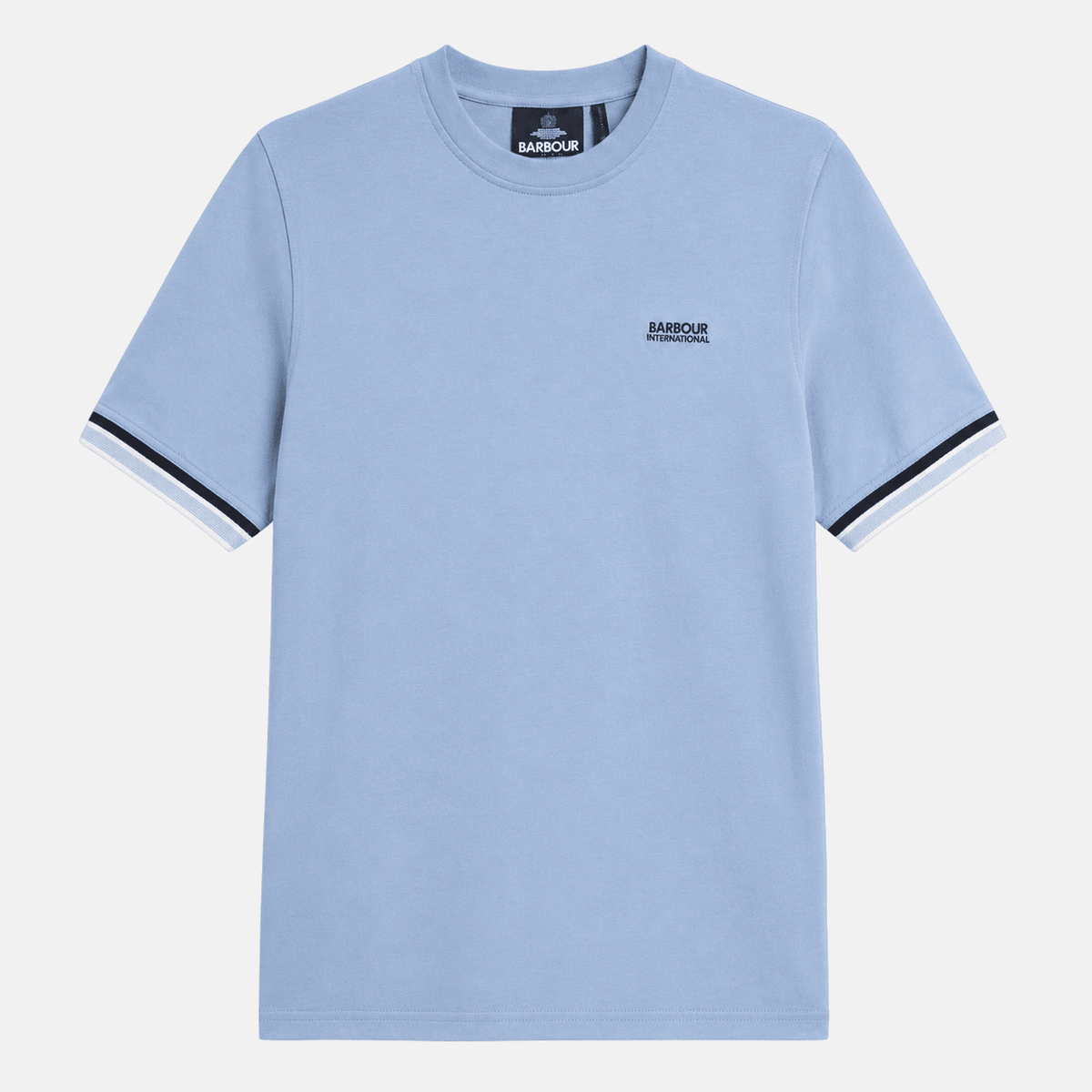 Barbour International Newport Tipped T-Shirt Powder Blue | Studio DOS