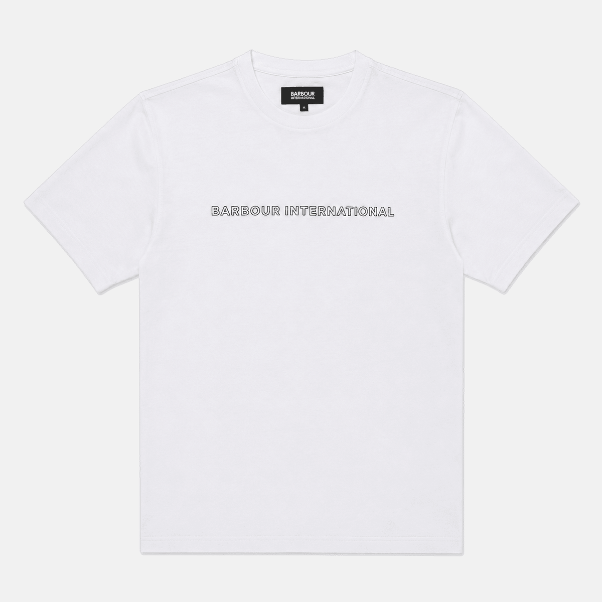 Barbour International Outline T-Shirt White | Studio DOS