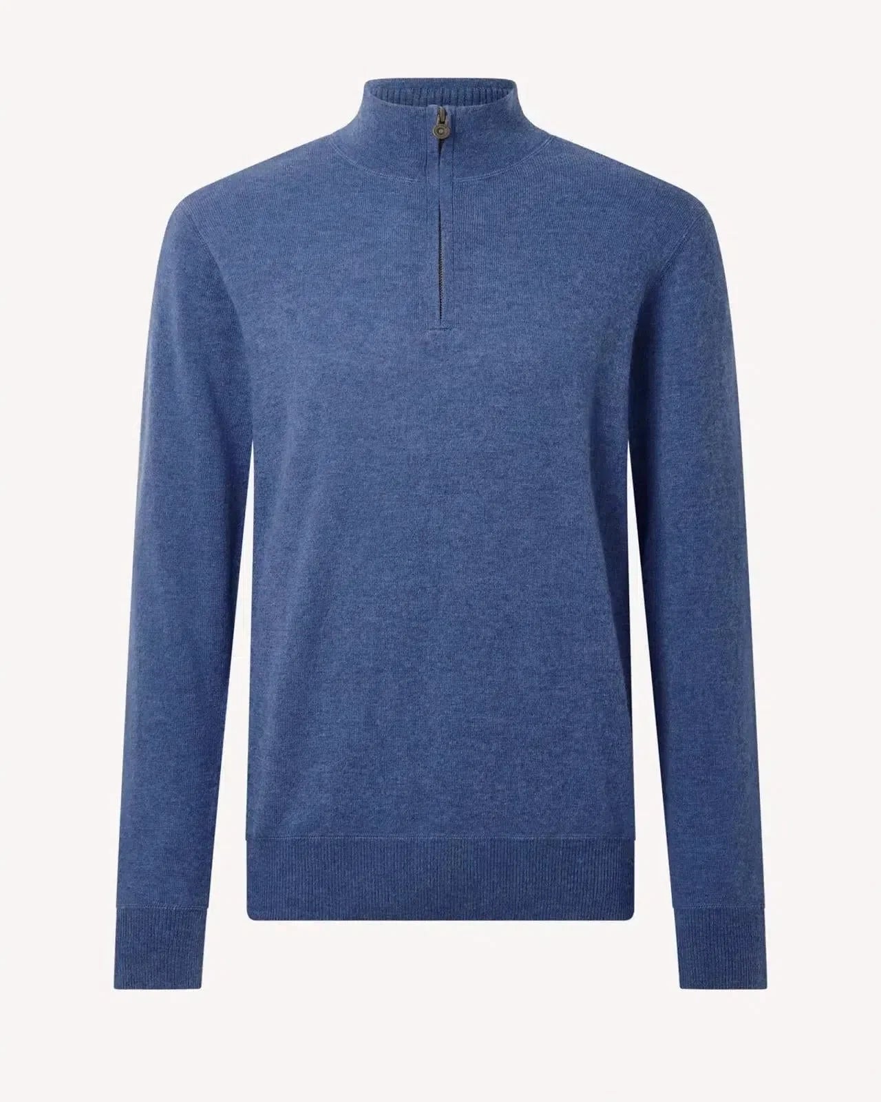 Bernard Weatherill 1/4 Zip Knit Channel Isle Blue | Studio DOS
